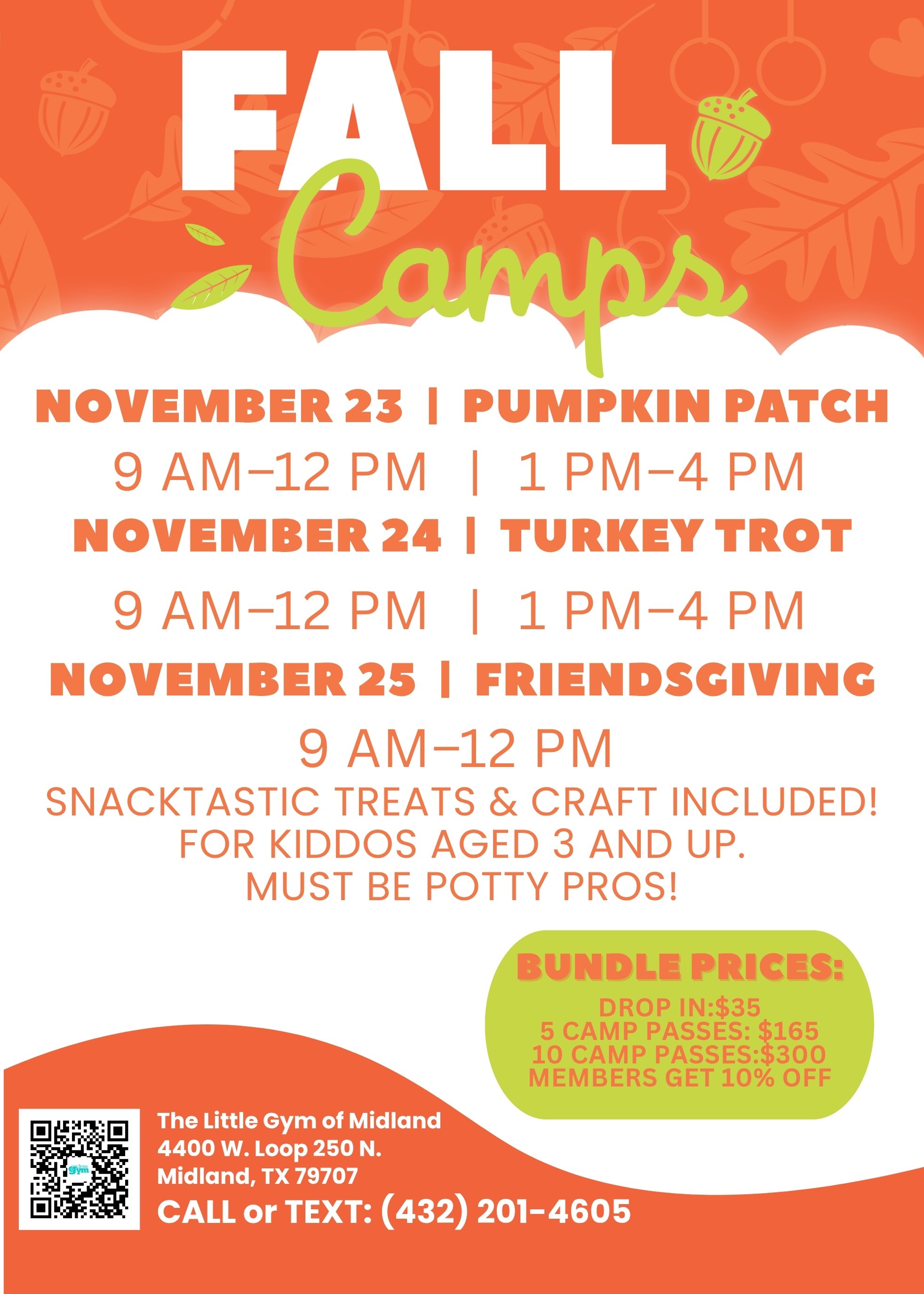 Thanksgiving Break Camp