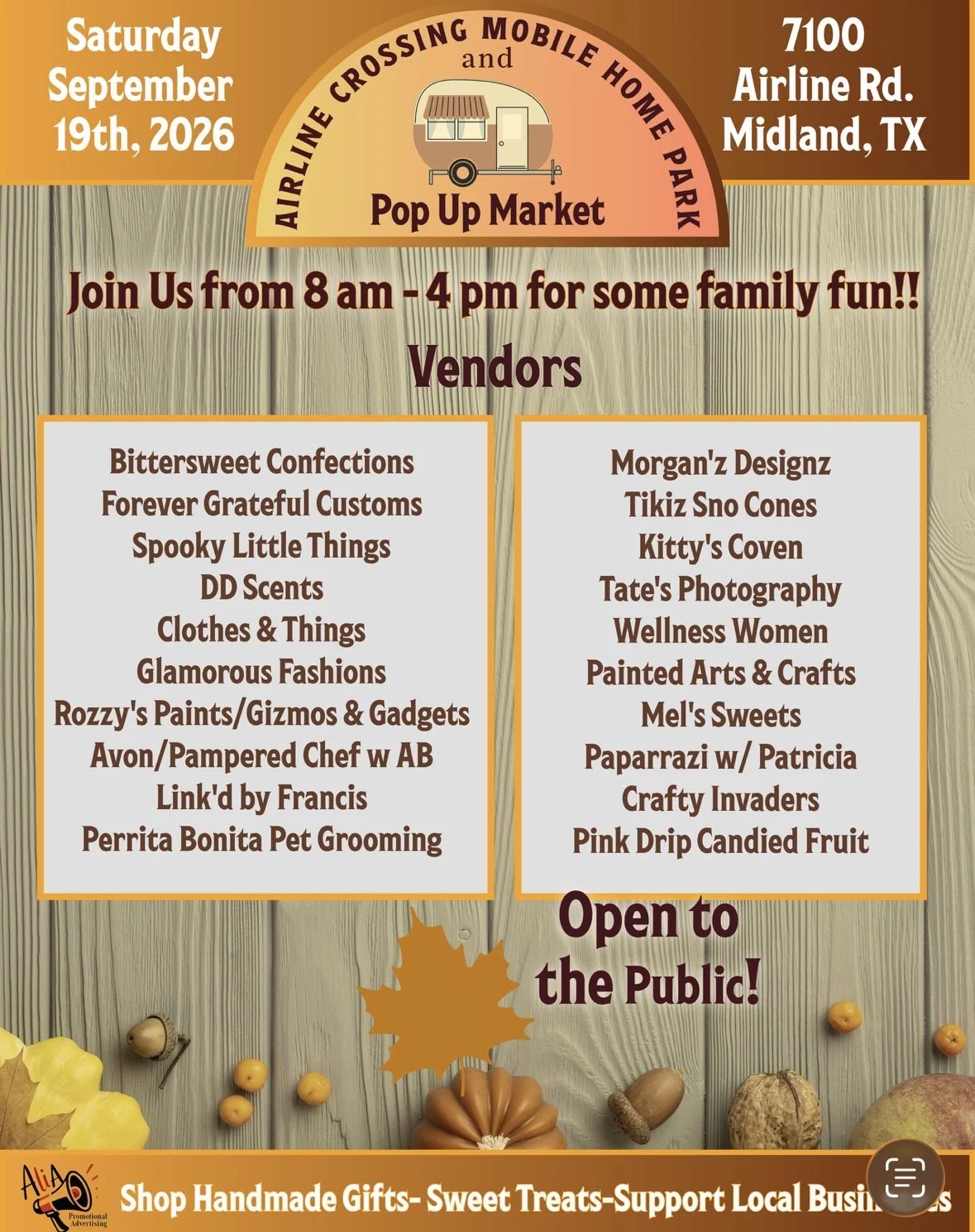 Airline Crossing Mobile Home Park Pop Up Market