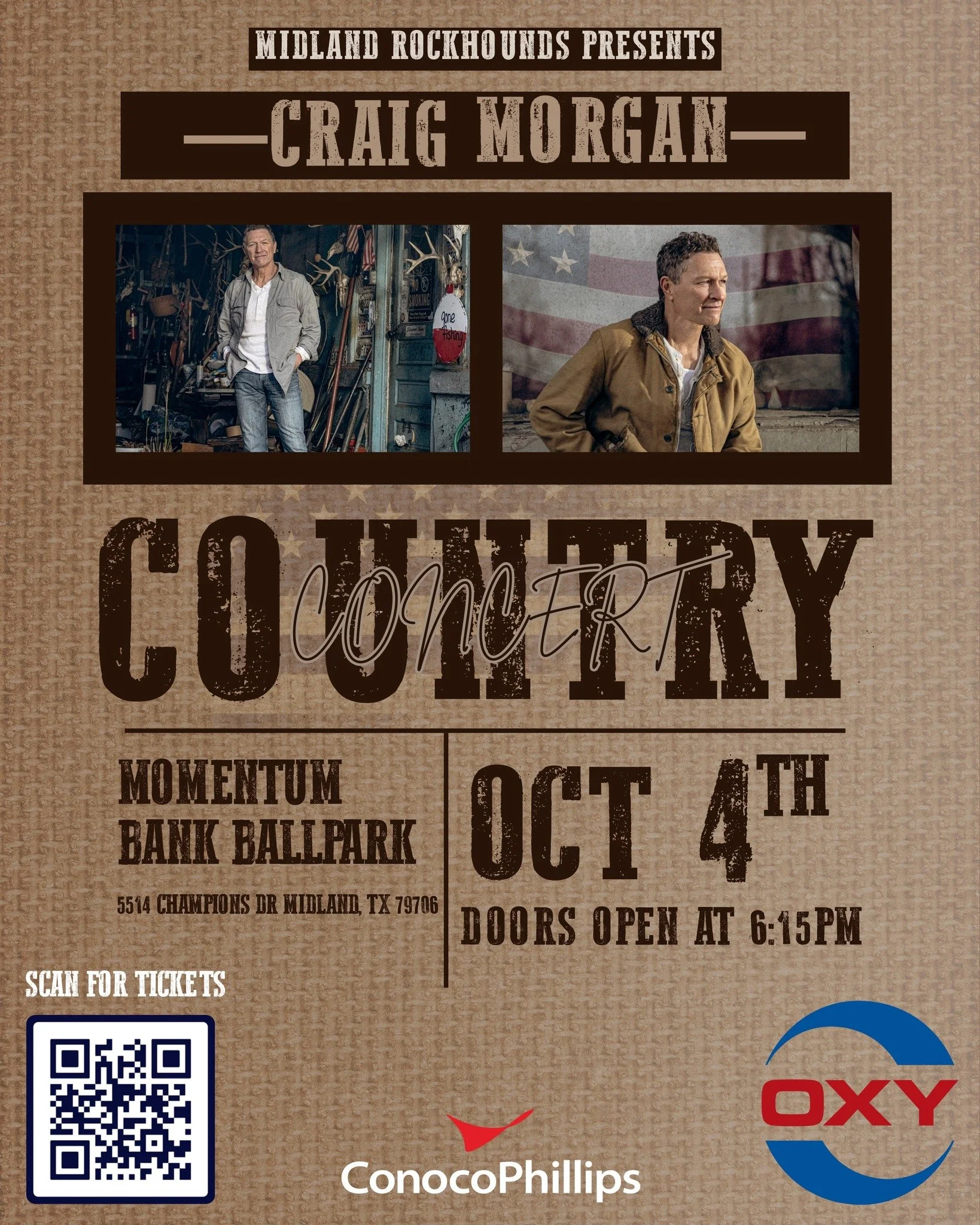 Craig Morgan at the Ballpark! — MIDLAND AF