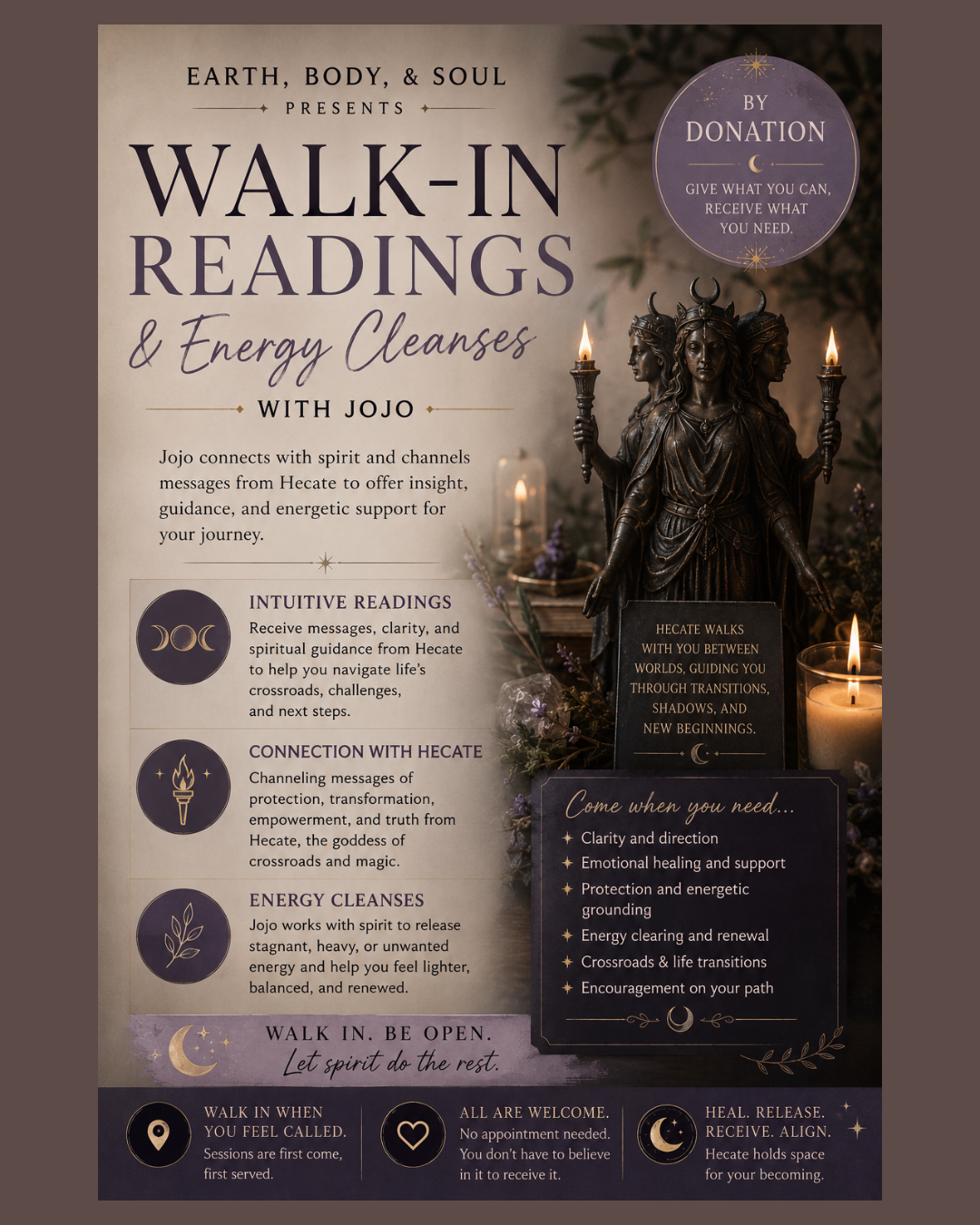 Walk-In Hecate Readings & Energy Cleanses