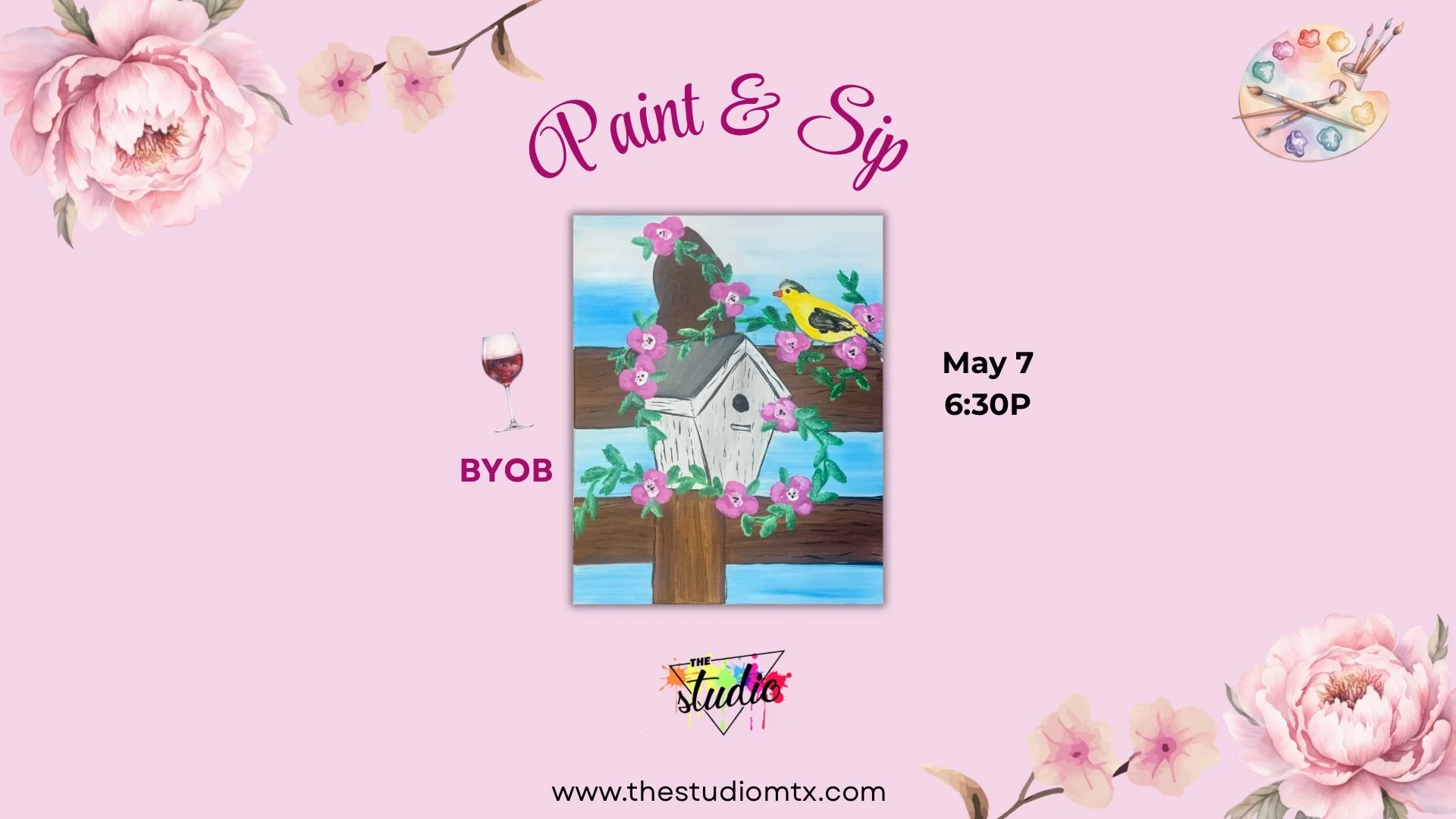 Paint & Sip: Blossoms & Birdsong