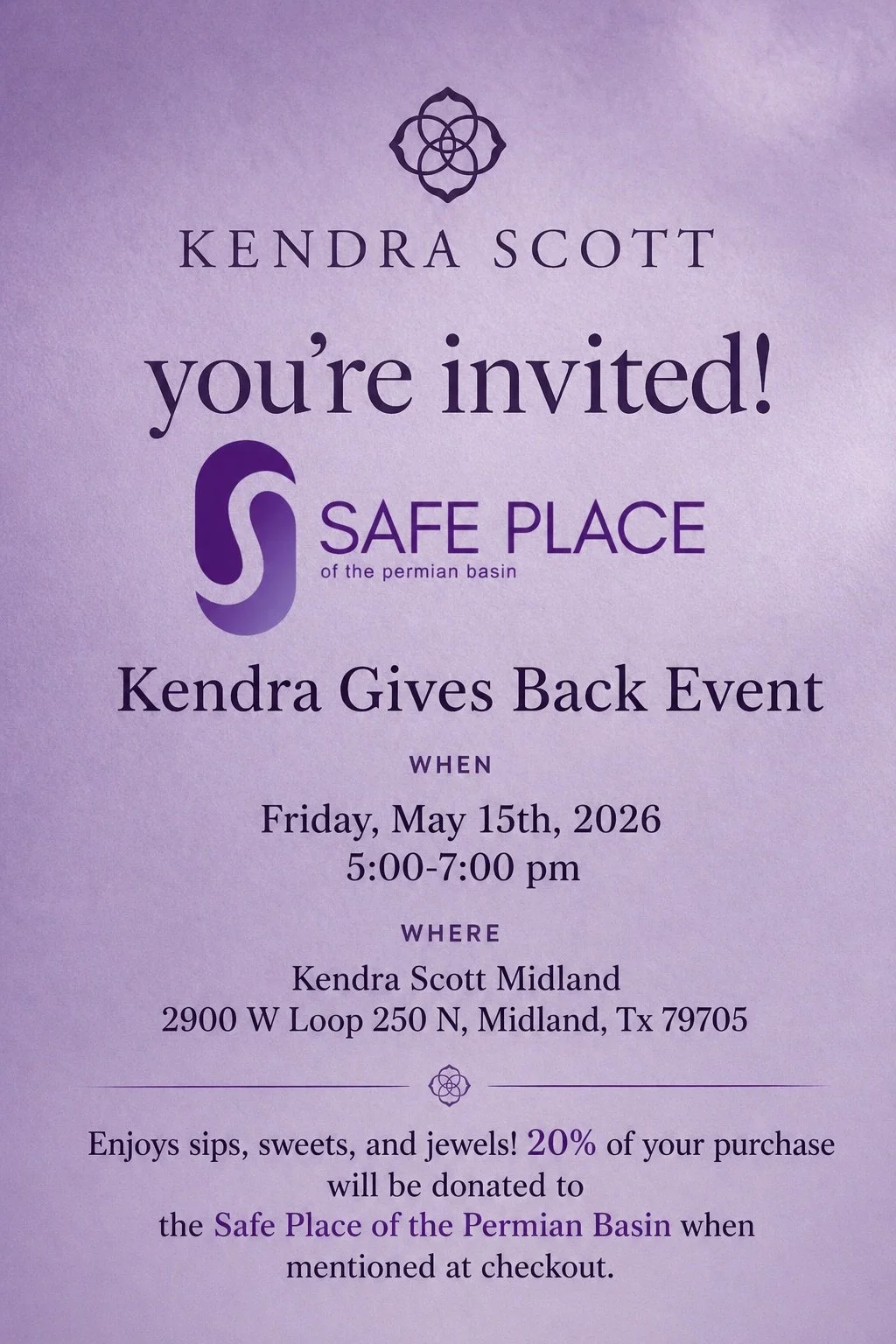 Kendra Scott Give Back - Safe Place
