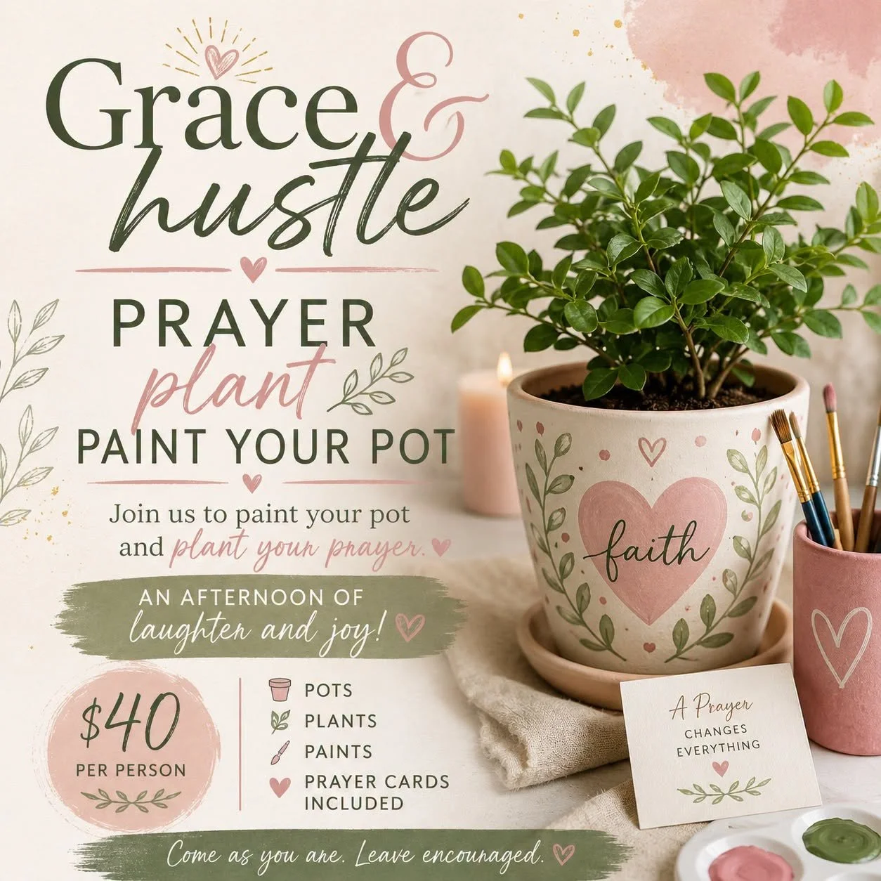 Plant your Prayers sip n paint