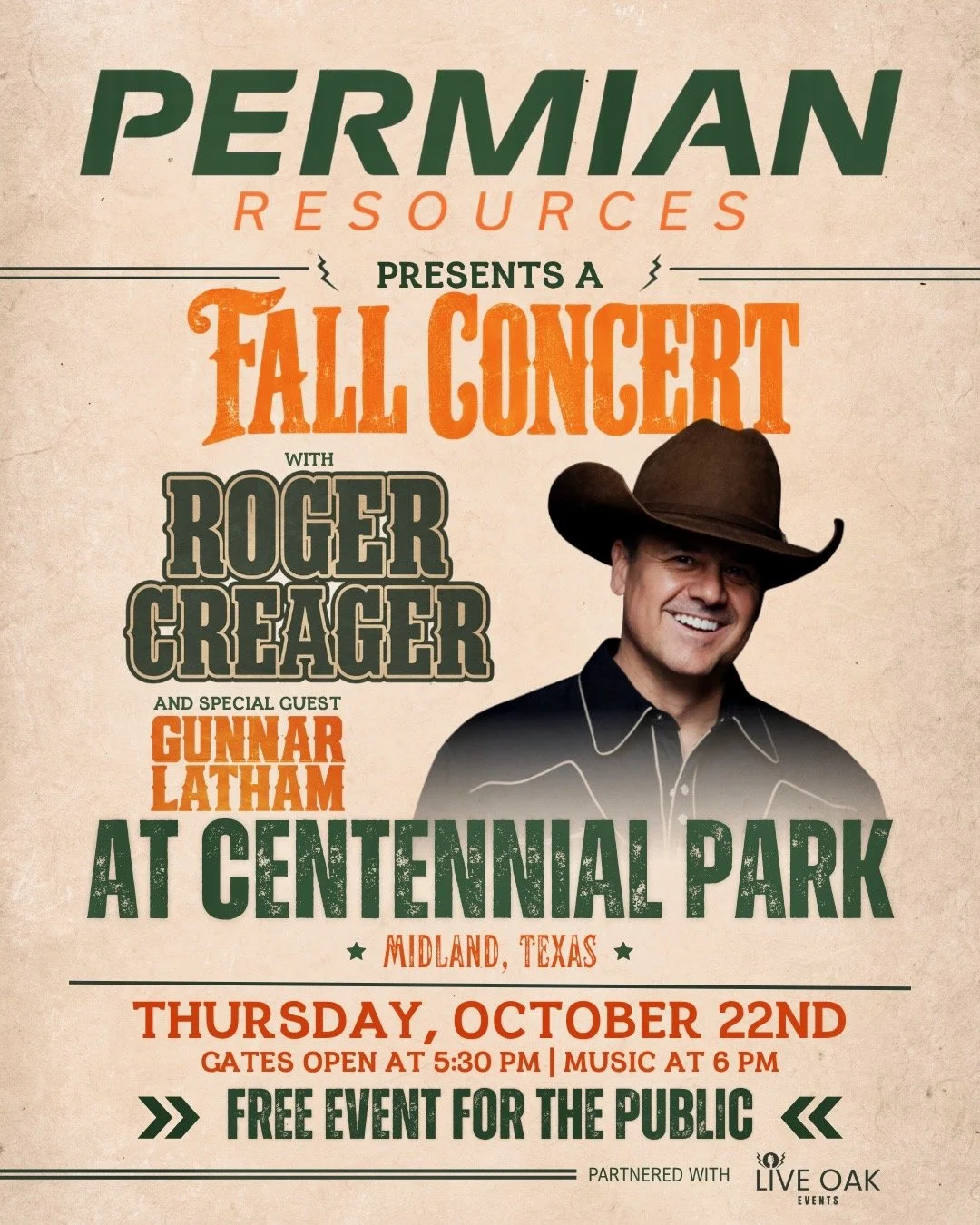 Permian Resources Fall Concert at Centennial Park