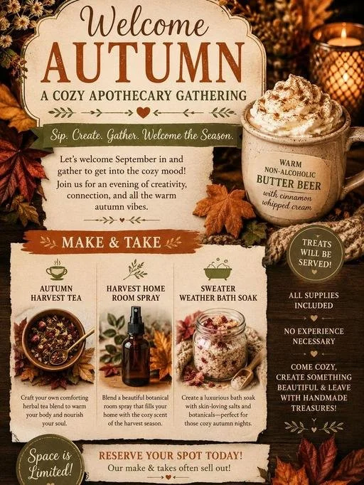 🍂 Welcome Autumn: A Cozy Apothecary Gathering 🍁