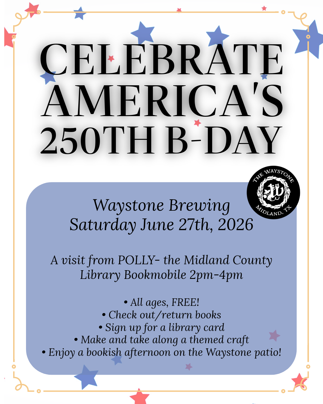 Bookmobile Stop at The Waystone