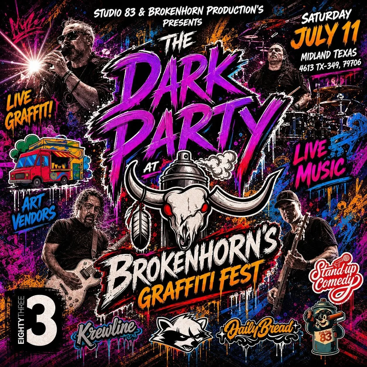 The Dark Party at Broken Horn's Graffiti Fest