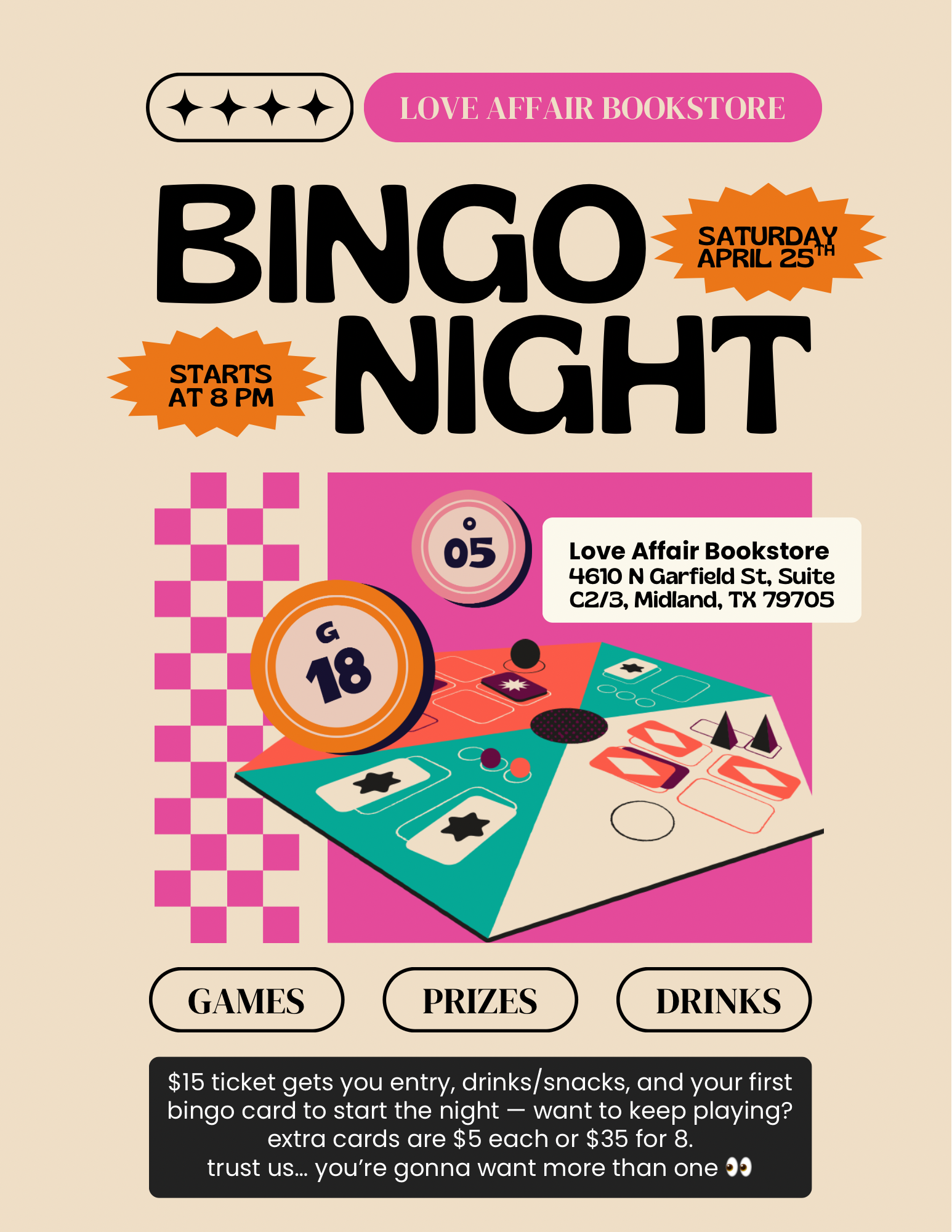Bookish Bingo Night