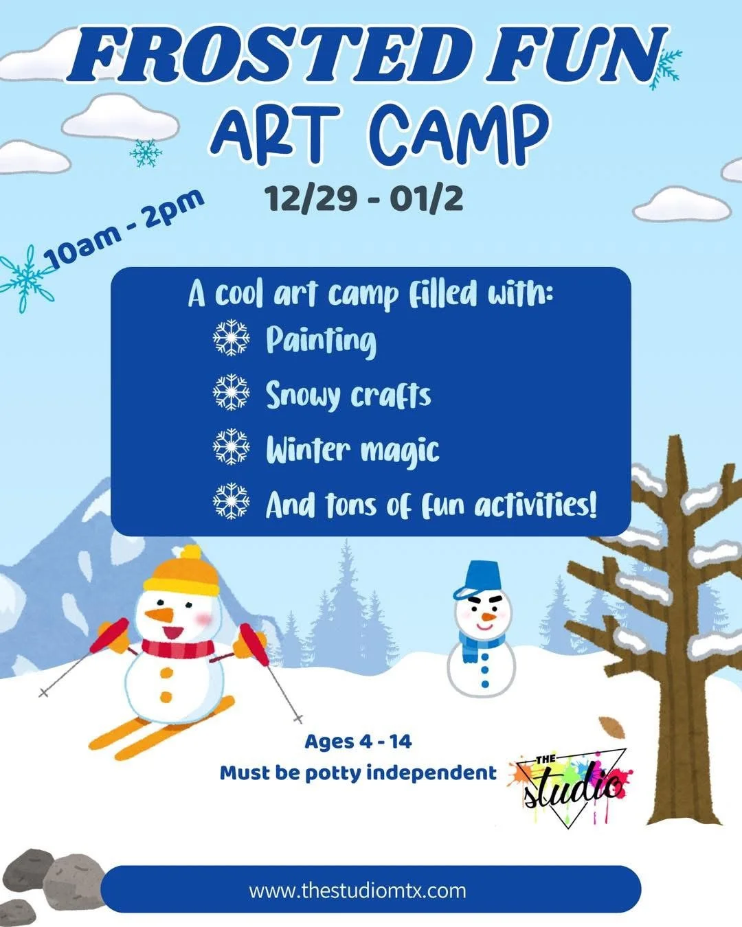 Frosted Fun Art Camp - Lets Snow!!