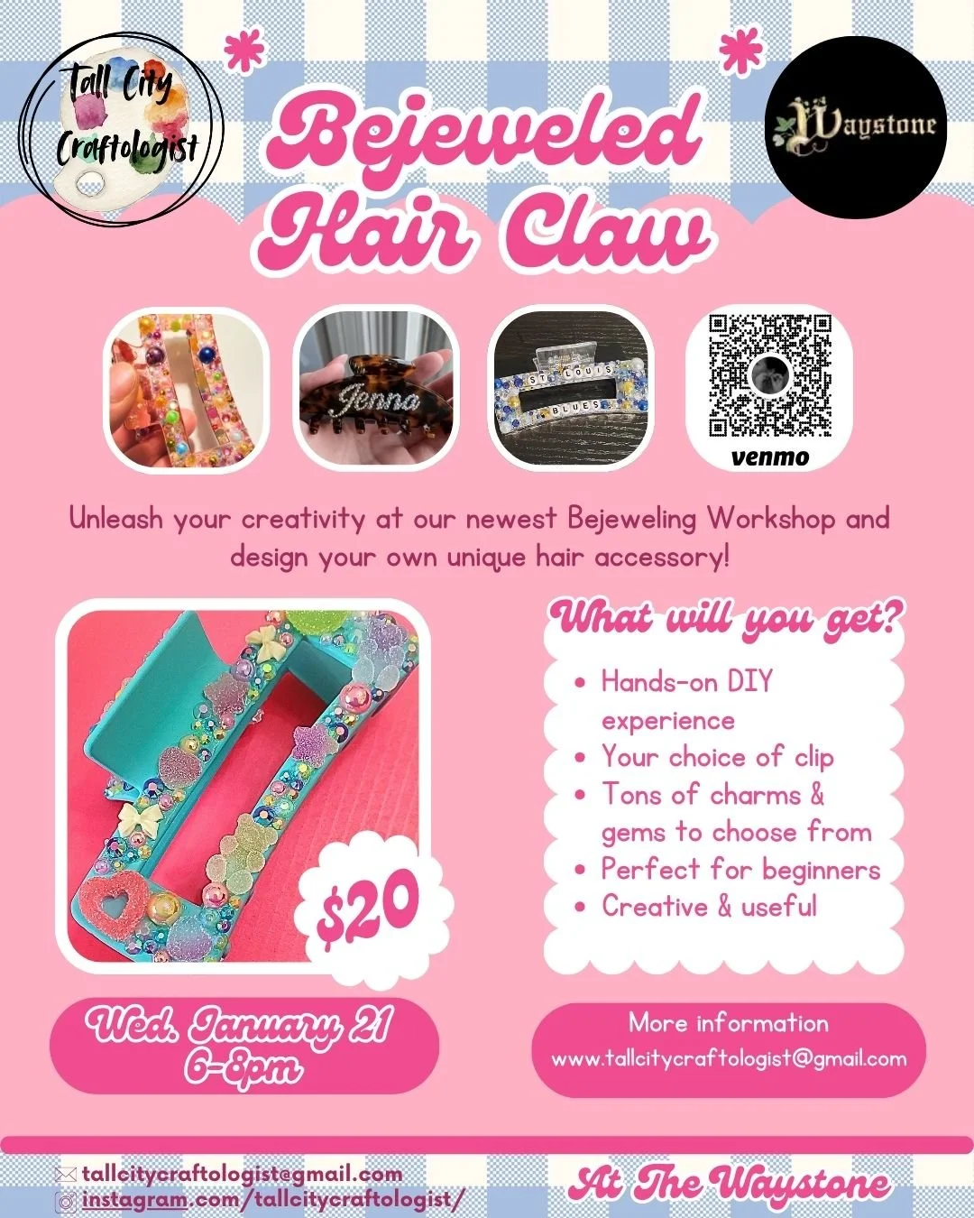 Bejeweled Hair Clips