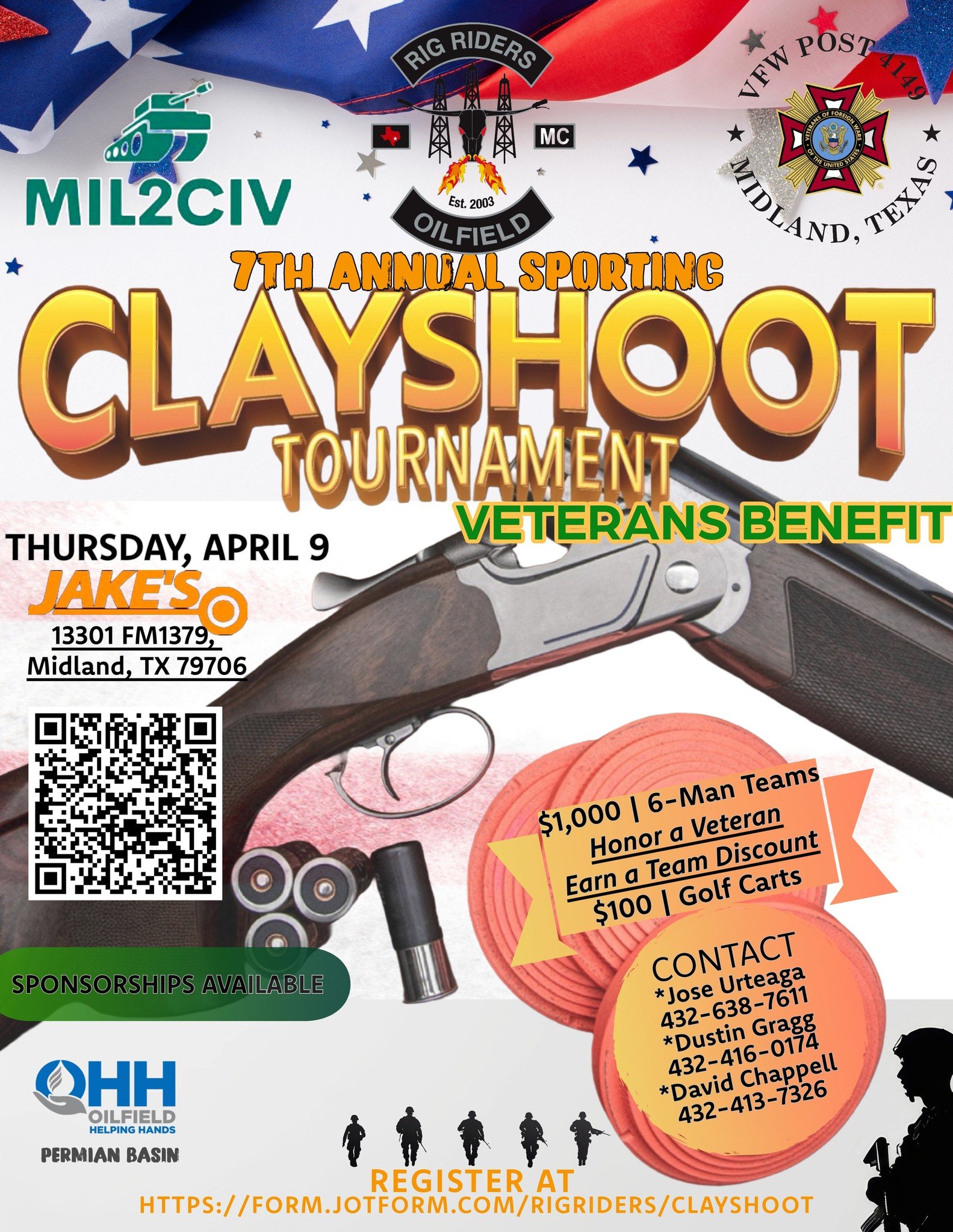 RRMC 7th Annual Clayshoot for Vets!