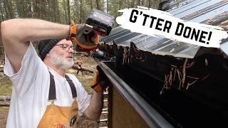 Off Grid Cabin Gutters - Our First DIY Step To Being Self Sufficient!