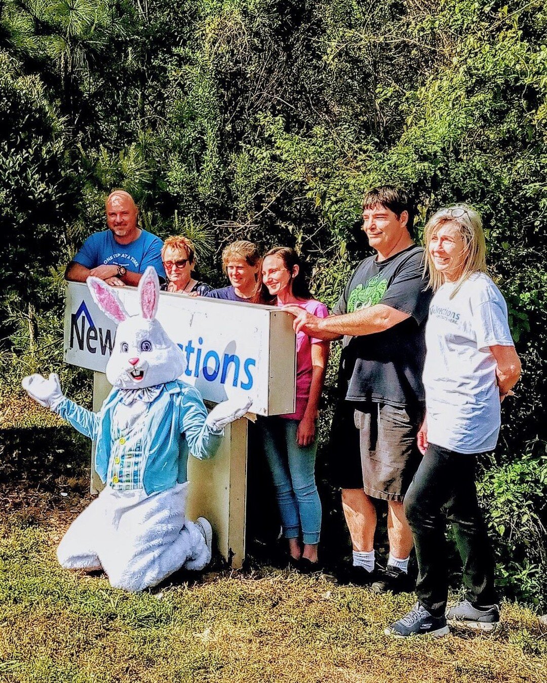 Proof that the Easter Bunny DID in fact stop by New Directions last week! Our clients wanted to do something fun for the staff and community at the shelters so they arranged for the Easter Bunny to come and visit us. What a sweet surprise!