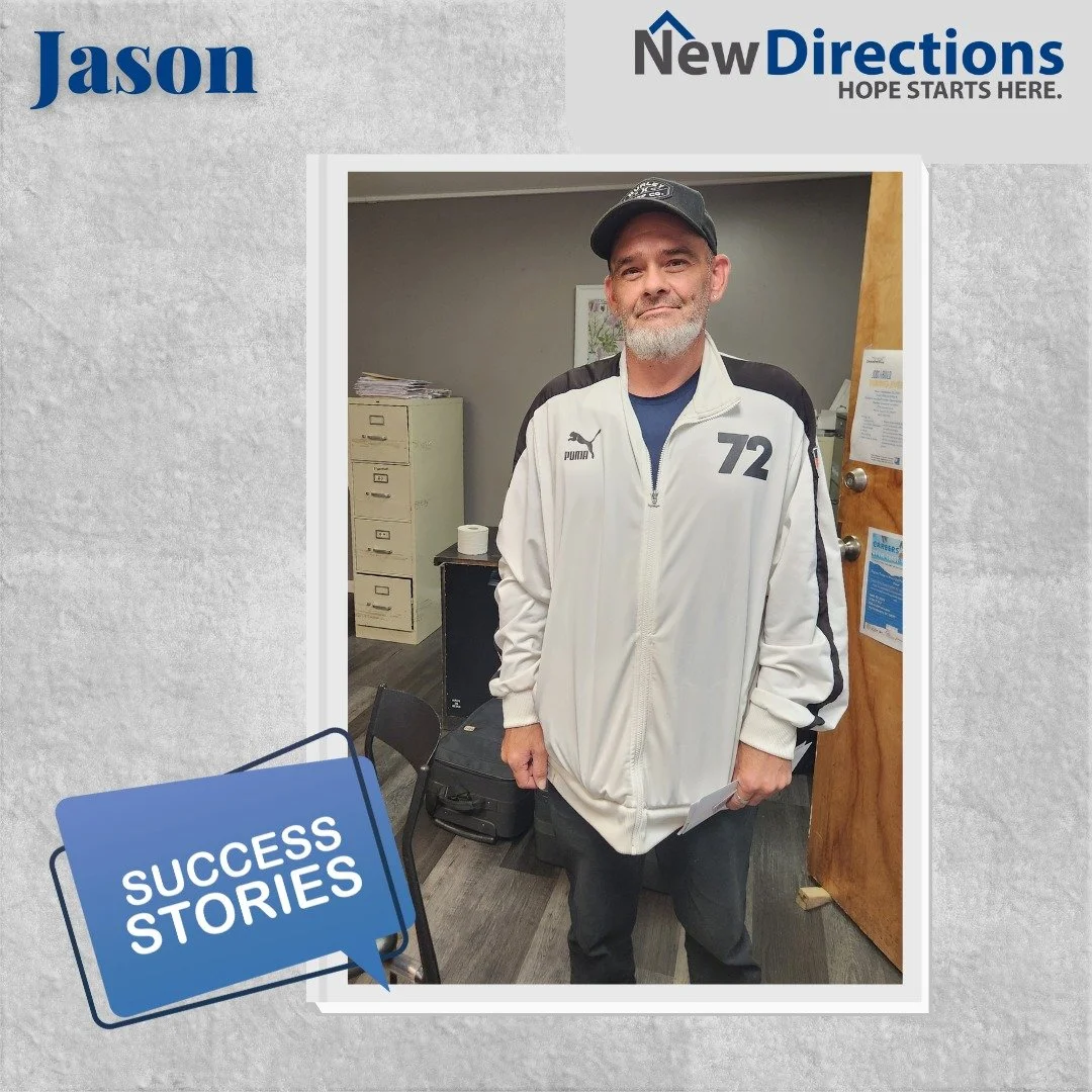 Jason moved into his new home yesterday! When he first came to the shelter, he was hopeless, physically and mentally exhausted. He started setting goals, first to obtain his state ID and social security card,  a milestone that filled him with pride. 