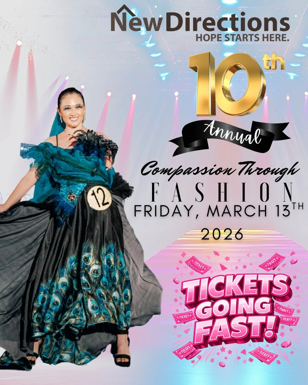 Join us for an unforgettable evening at the 10th Annual Compassion Through Fashion on Friday, March 13, 2026! Experience stunning runway looks And a night dedicated to hope and new beginnings for those struggling with homelessness, poverty, and addic