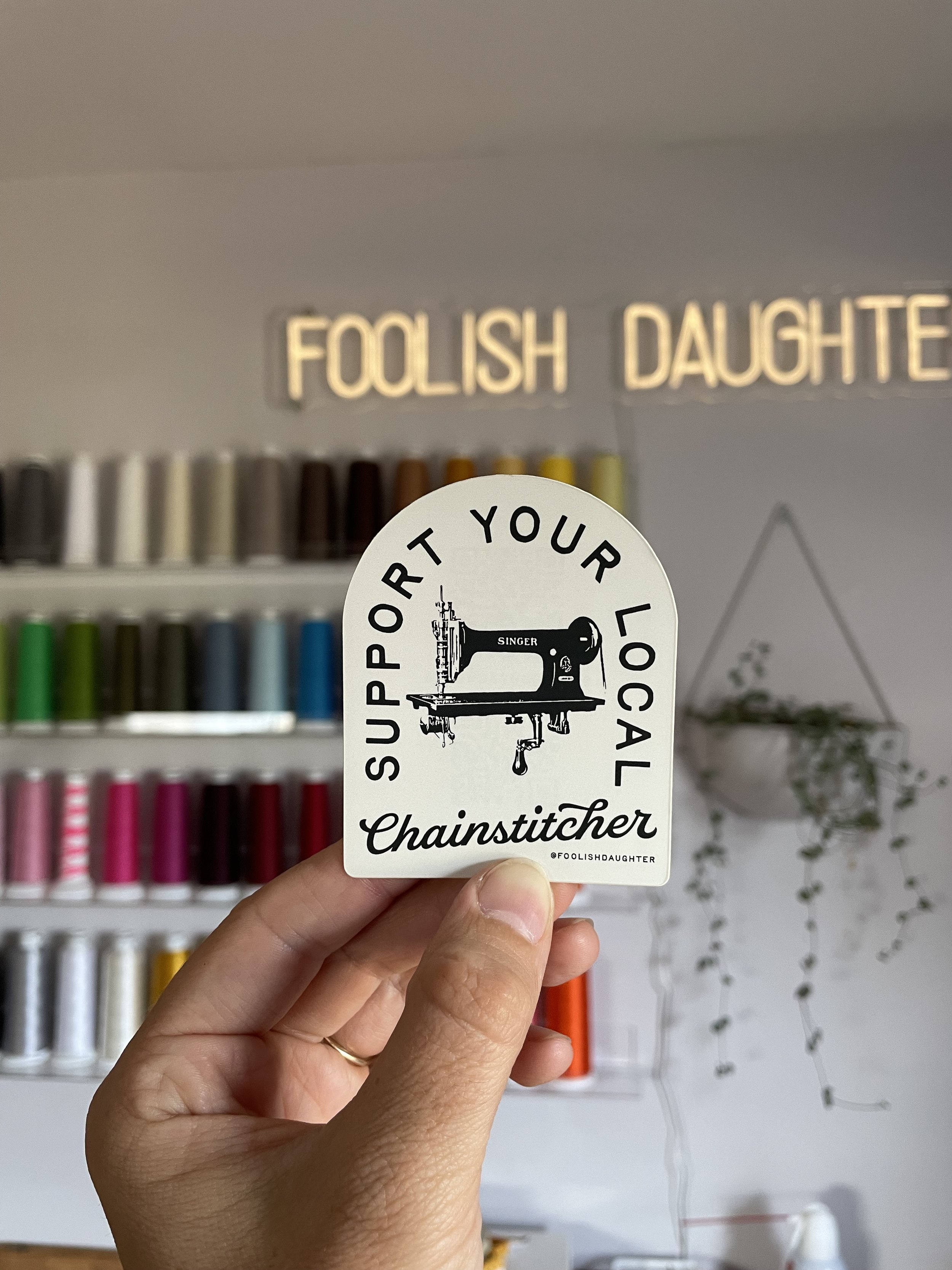 Support Your Local Chainstitcher Sticker