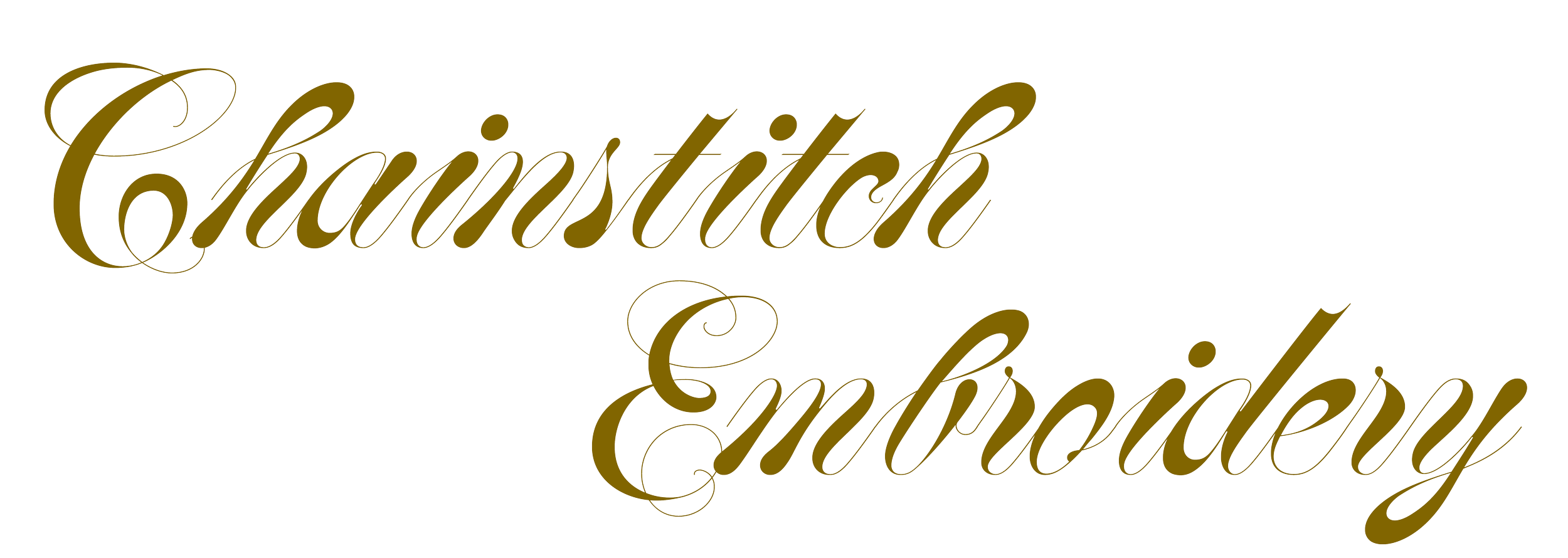 Chainstitch Embroidery text
