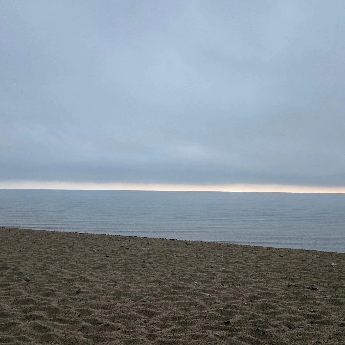 Calm morning at Lakeport Beach after the storms last night.