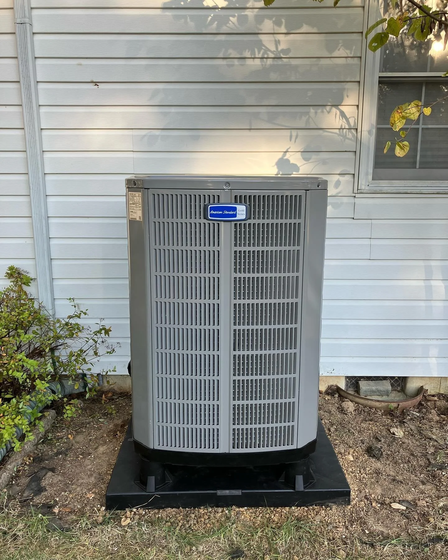 After, and before. 

We installed this new @americanstandard_hvac high efficiency heat pump for a customer who previously had a propane furnace but wanted to ditch gas and electrify their home. We were able to install the system completely free of ch