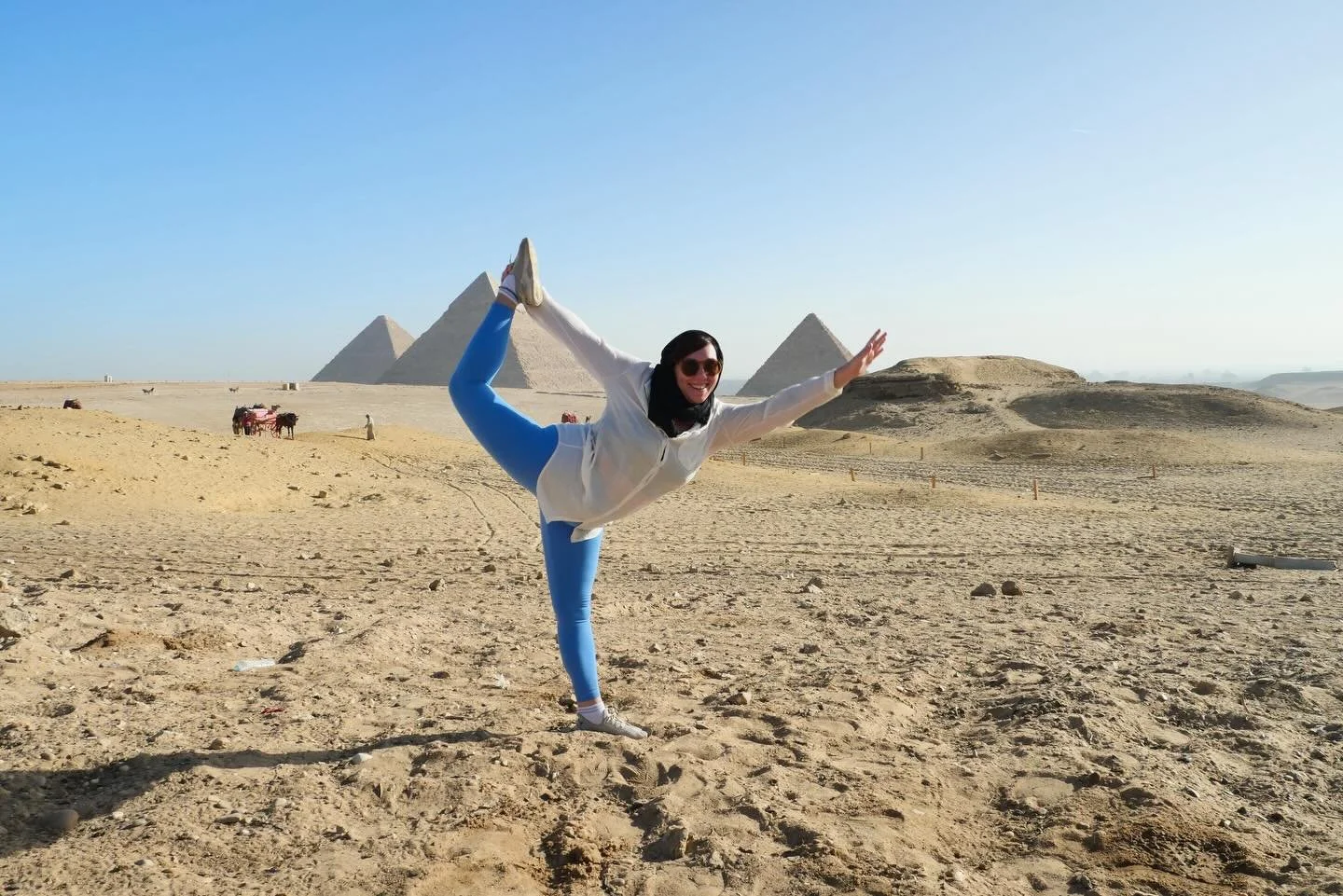 The pyramids were everything I ever dreamed and more. 🪞✨🌞🐫 

Photos by the talented @aaltmanphoto 

#audreylaneyoga #pyramidsofgiza #travelingyogi #egypttravel #yogaphotography