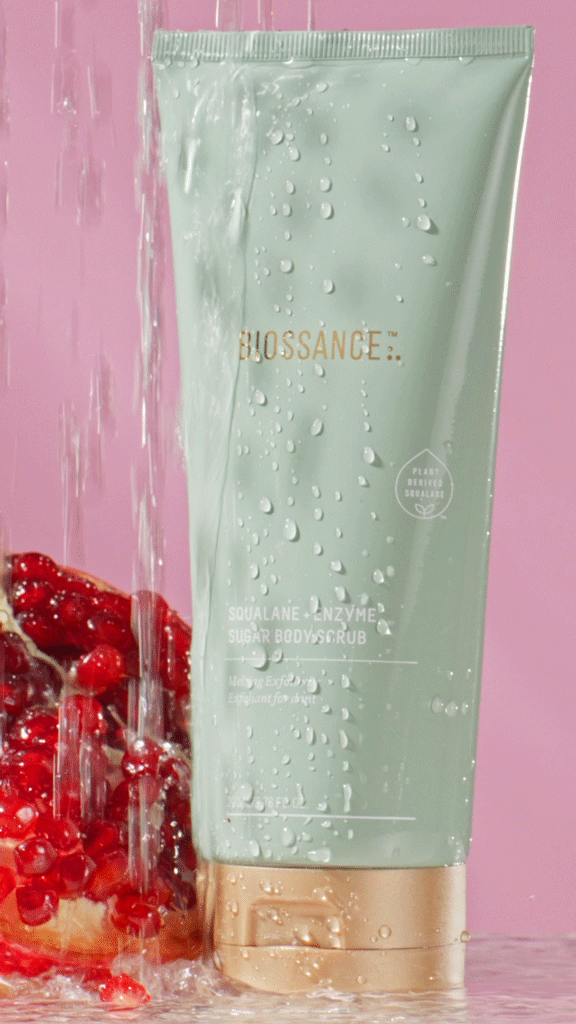 simmons-video-pomegranate-body-scrub-rain-red-liquid-skin-care-biossance-style-closeup.gif