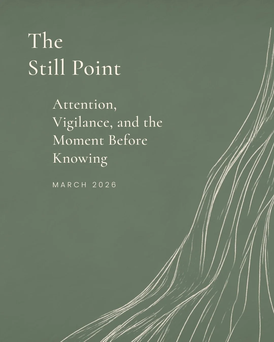 Today is the spring equinox. As light increases, our attention turns outward.
For many people, that becomes monitoring &mdash; staying on top of everything, anticipating, checking. It feels like attention, but it&rsquo;s vigilance.
And when attention