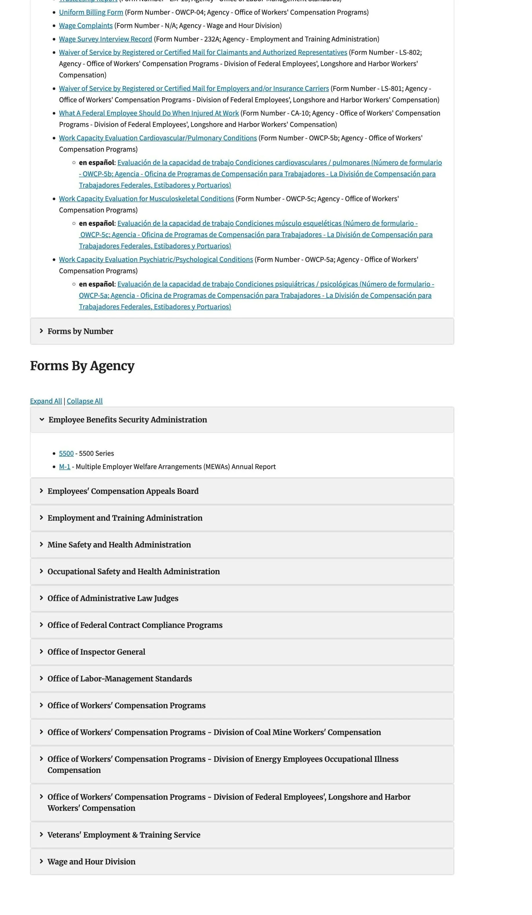 Presorted category accordions from original layout. Rendered invisible, and therefore useless, by both placement and design.