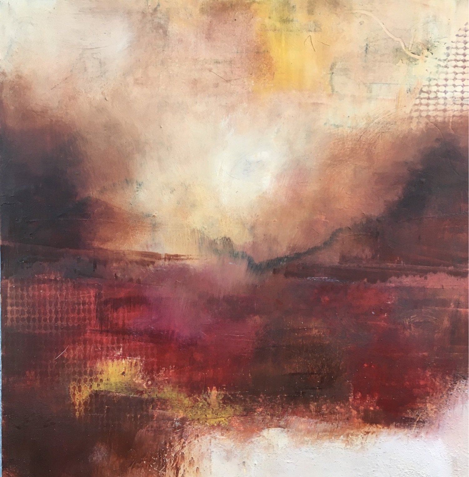 Absract Red River painting