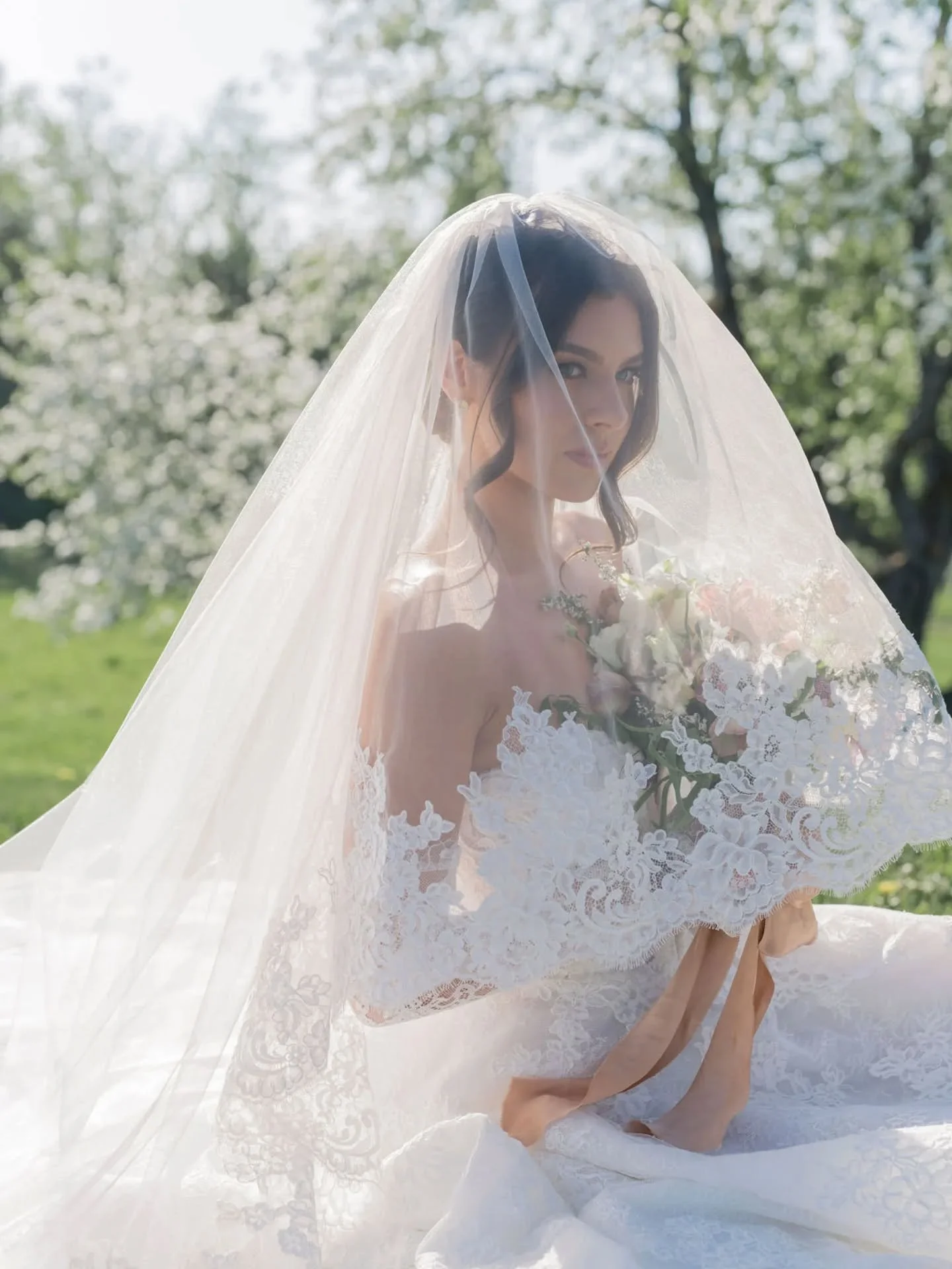 When the stars align and your wedding falls during blossom week at the farm. 🌸

&bull;
&bull;
&bull;

Planning and Design: @noblevents
Photography: @whitneyheard
Cinematography: @julianwerks
Venue: @braestonefarm @upcountryvenues
Makeup &amp; Hair: 