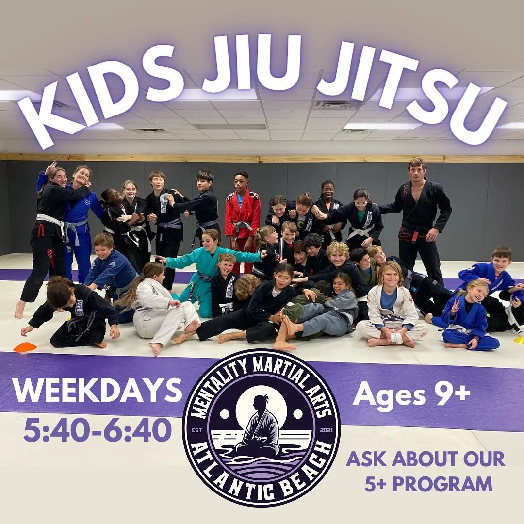 Jiu Jitsu is the perfect compliment to a regimented school schedule. Our kids programs are enrolling and filling back up now that summer is over and the kids are back in school! 🏫 Reach out today to see what Mentality Martial Arts has to offer.