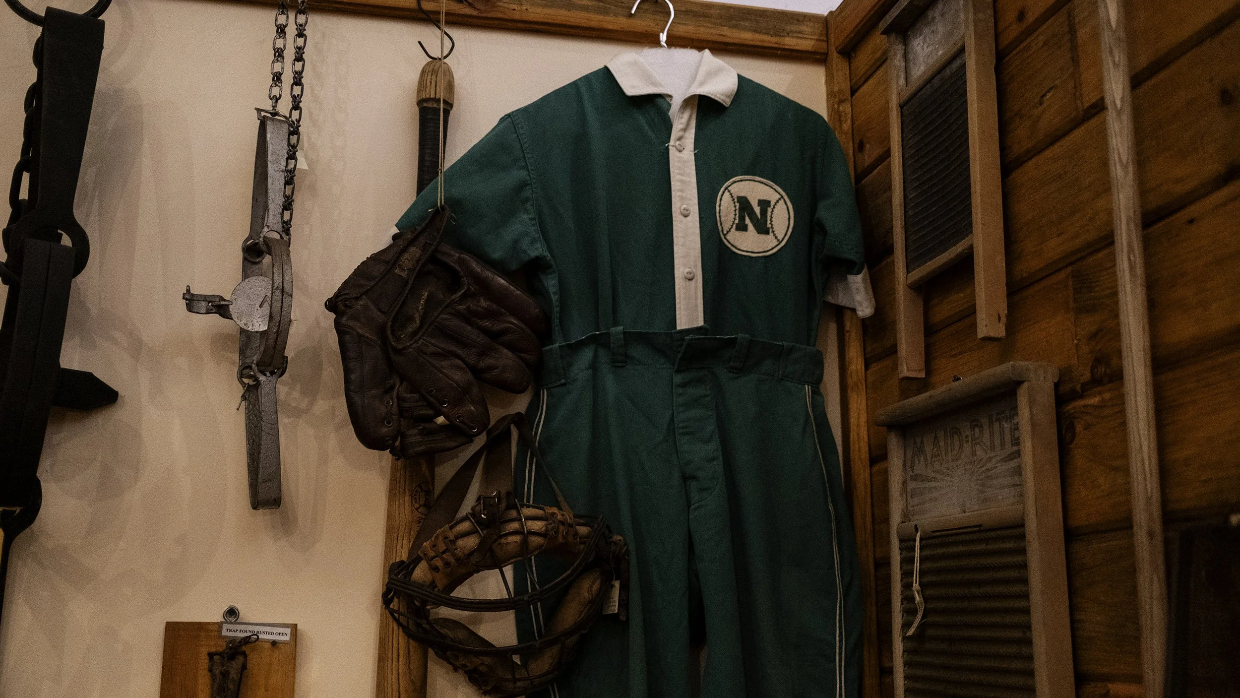 Jake Menghini Historical Museum antique Norway Michigan baseball uniform