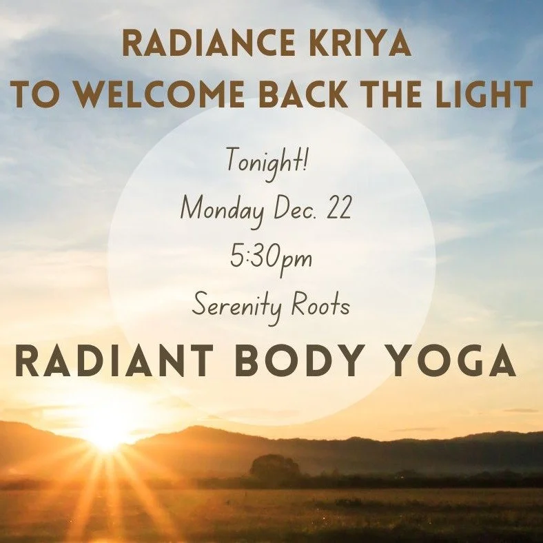 I'm teaching my last class of 2025 tonight @serenity_roots in Athens.

I hope you can join me!

We will be building our Radiance from the inside out, to meet the radiance of the Sun's rebirth after the Winter Solstice yesterday. And to stoke our own 