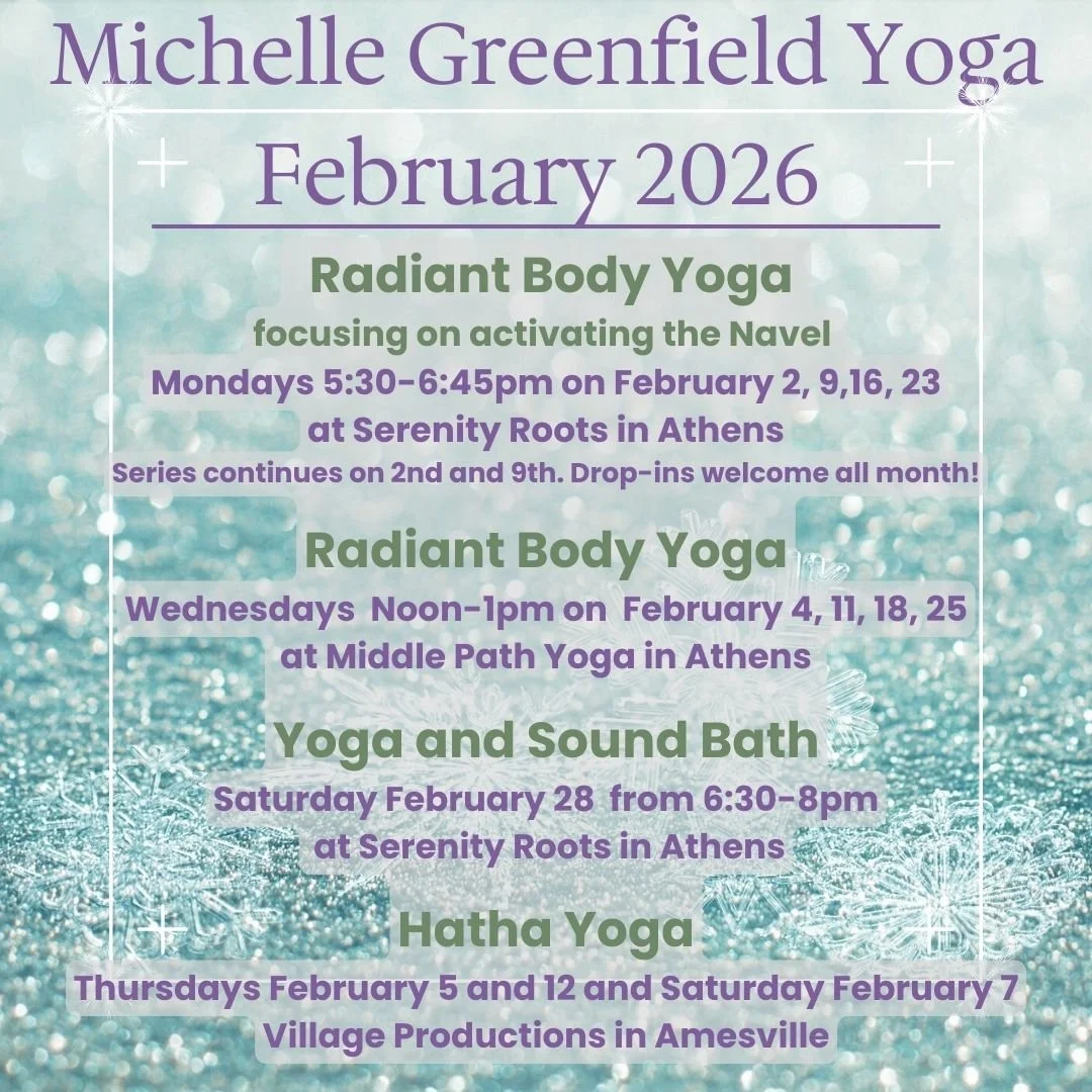 Join me for some yoga to warm yourself to the core. 

🔥 2x a week Radiant Body Yoga
 
🔥 3 offerings in Amesville 

🔥 Yoga and Sound Bath at the end of the month.

See you on the mat!

#yogainathensohio #yoga #kundaliniyoga #hathayoga #winteryoga
