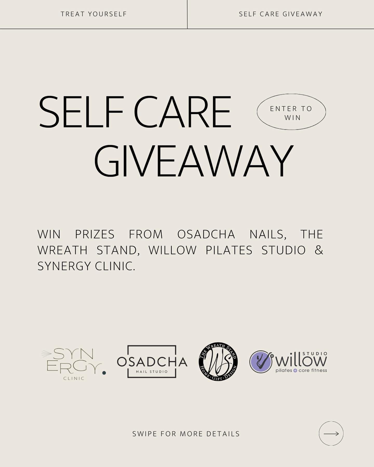 SELF-CARE GIVEAWAY🕊We have teamed up with @synergyclinictn @willowpilatesstudio @thewreathstand and @osadcha.nailstudio to gift one lucky person a self-care bundle. A perfect reminder to prioritize your mental health🤍

Enter to win @drinkdesoi from