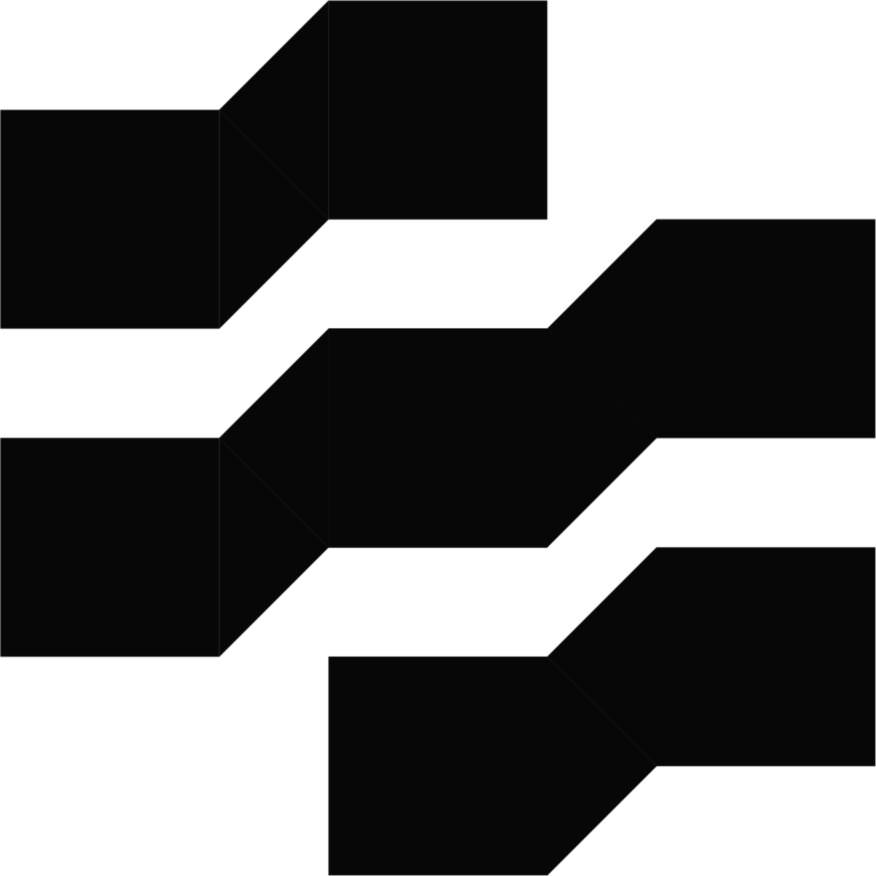 Geometric paths representing strategic alignment and forward progress