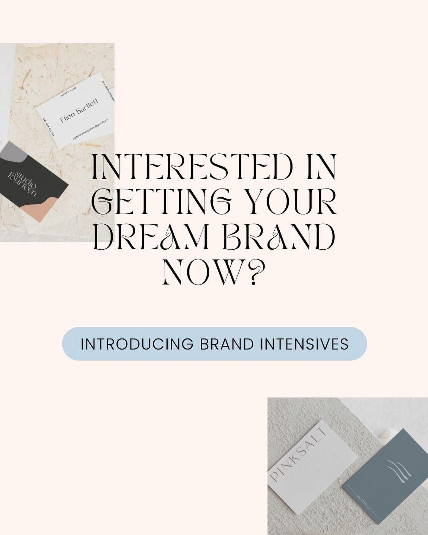 So excited to announce a new offer - Brand Intensives! 

I&rsquo;m honestly so excited to share this! It&rsquo;s the perfect fit for someone who:

✨ is just beginning and needs something to get started 

✨ has been in business for a little while, has