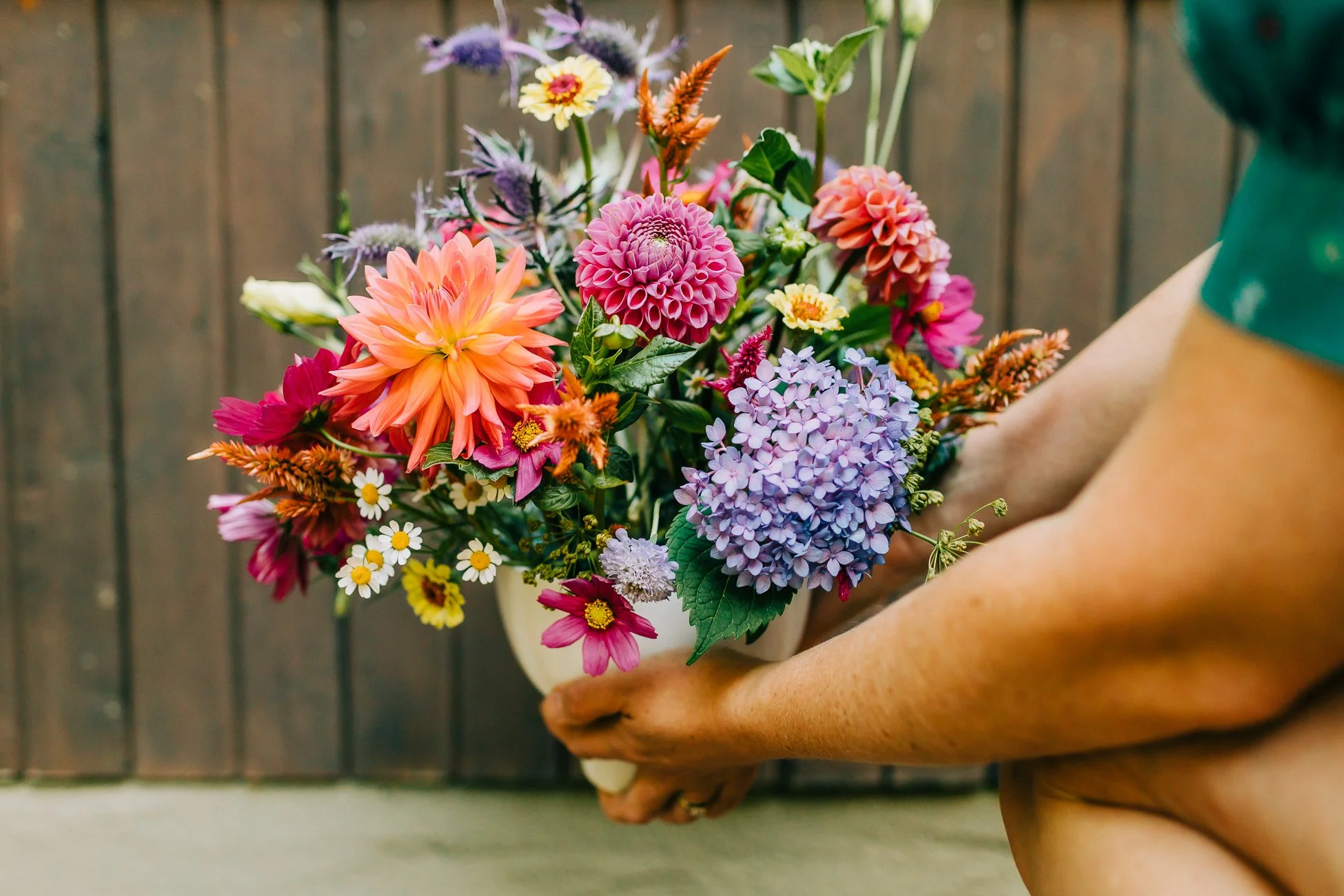 Wild Garden Style Vase Arrangement - Photo by Stephanie Lozano