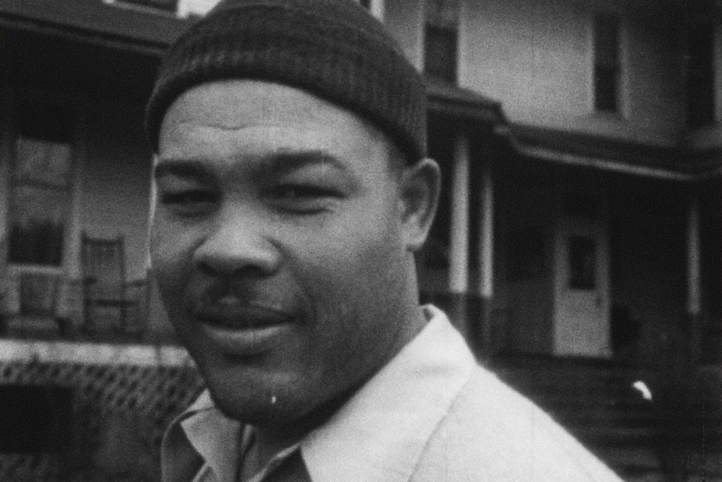 Image still from the short documentary film My Hands Purpose by Detroit based director John Sippel. Archival photo of Joe Louis Barrow.