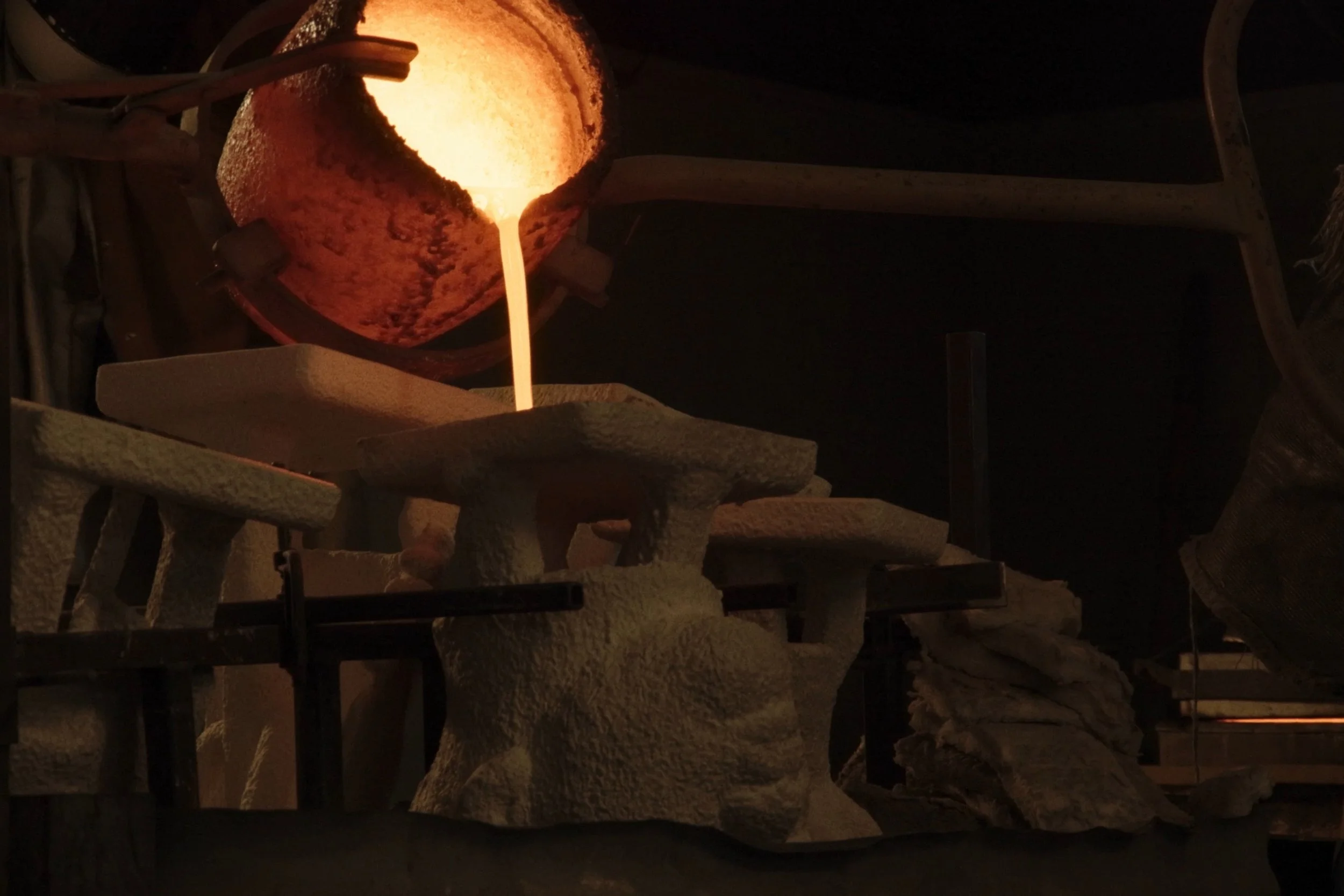 Image still from the short documentary film My Hands Purpose by Detroit based director John Sippel. Sculptor Austen Brantley bronzing sculpture process of making a tribute to Joe Louis breaking the color barrier in the PGA. Inside Michigan Art Castin