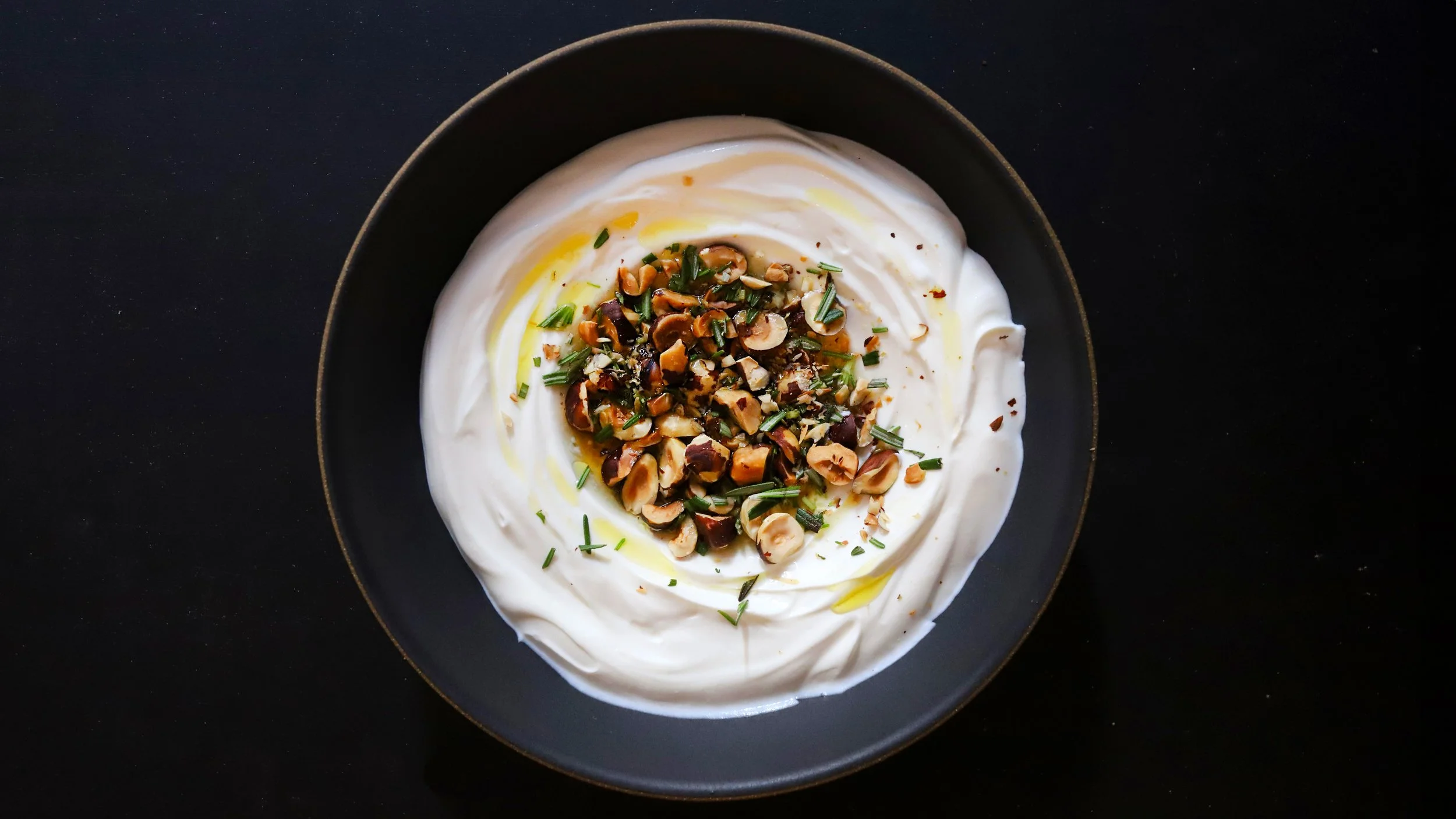 WHIPPED RICOTTA DIP WITH HAZELNUTS, HONEY &amp; ROSEMARY