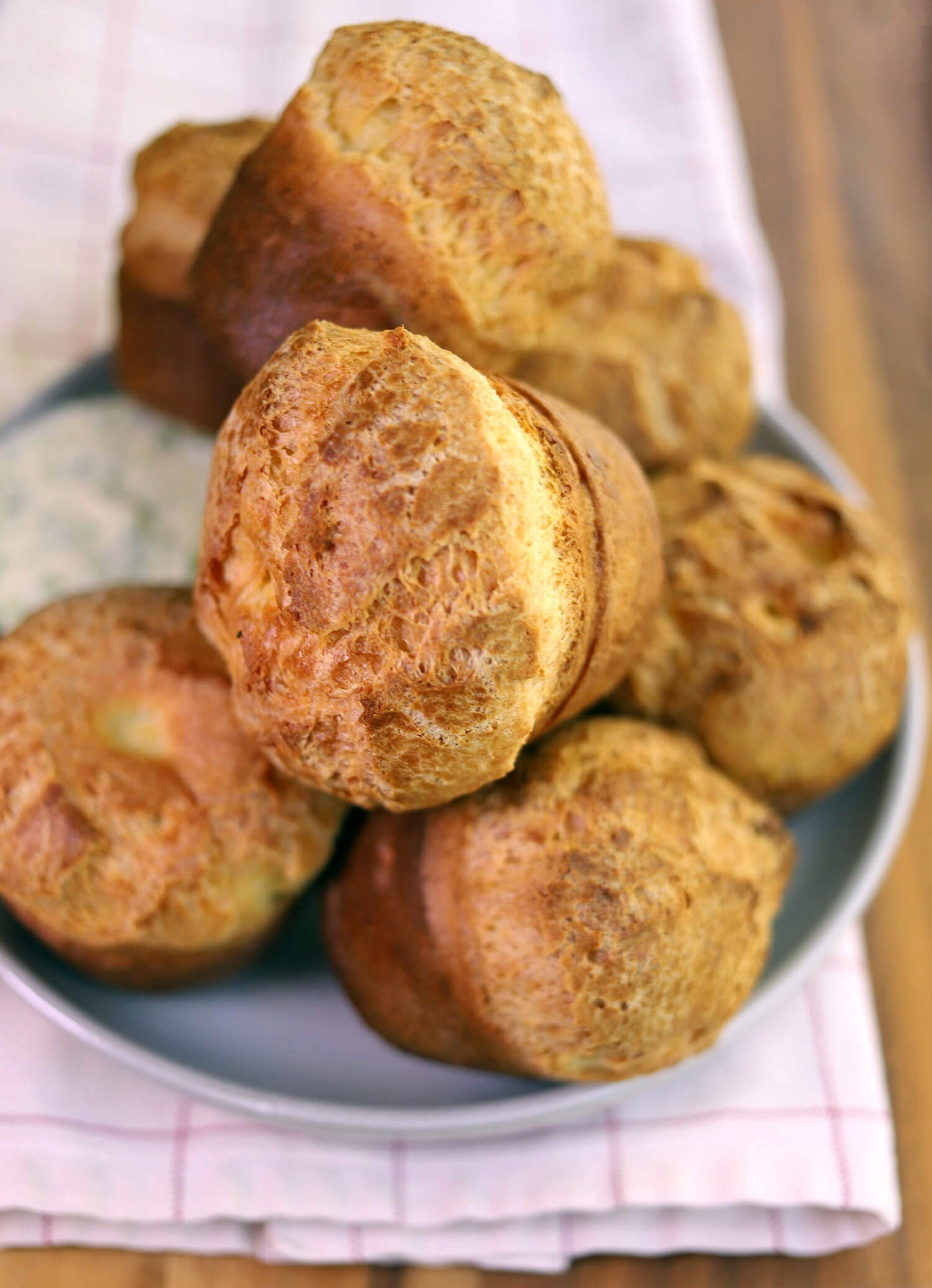 MUFFIN PAN POPOVERS WITH GARLIC SORREL COMPOUND BUTTER