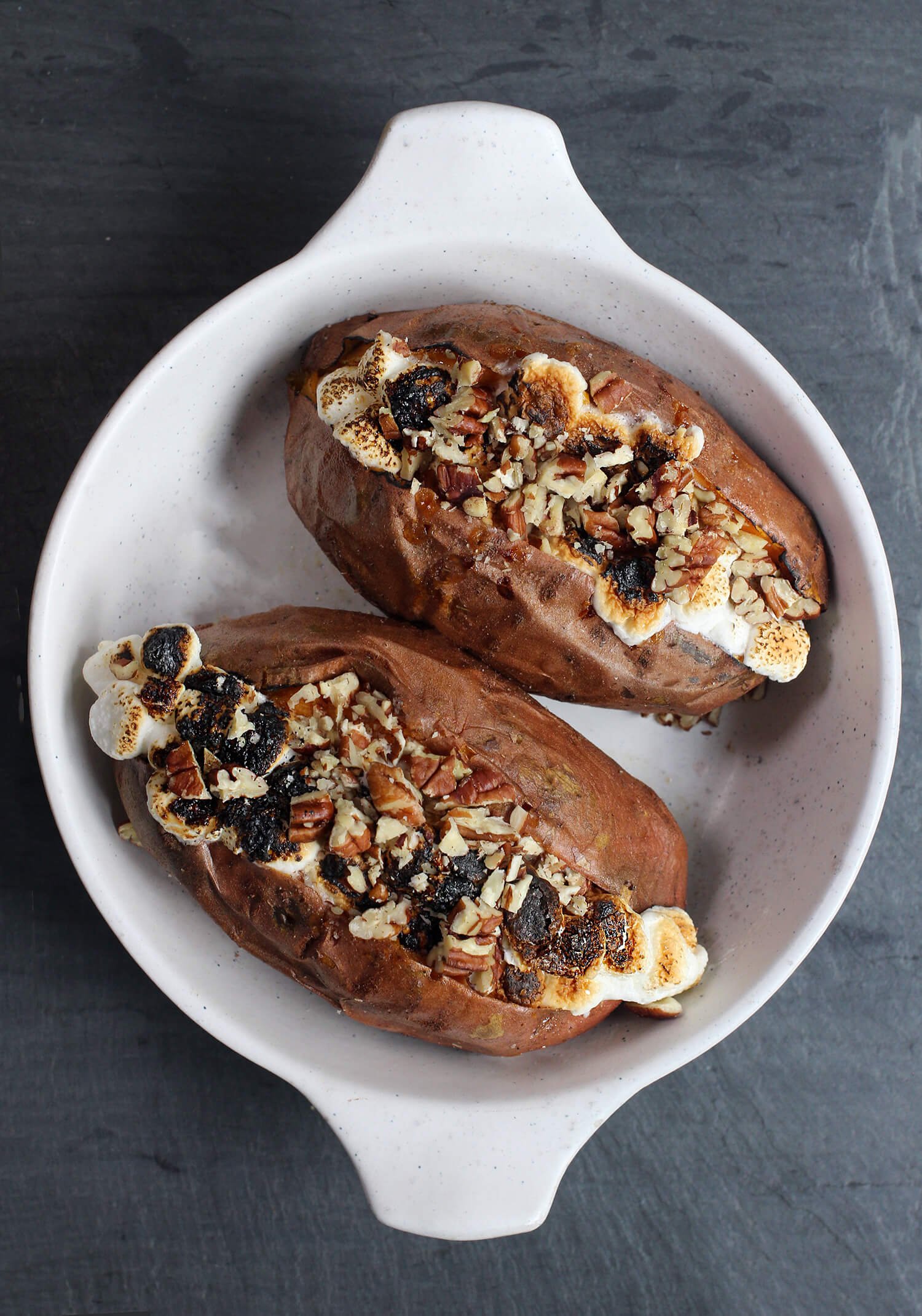 BAKED SWEET POTATOES WITH TOASTED MARSHMALLOWS — MICHELLE WILLIAMS
