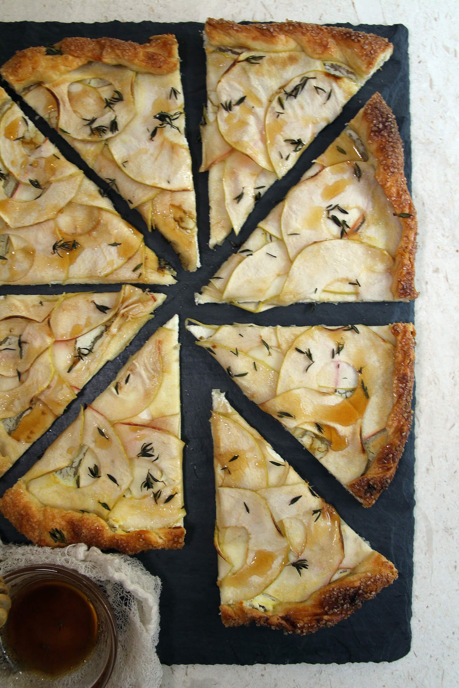 APPLE GOAT CHEESE AND THYME GALETTE