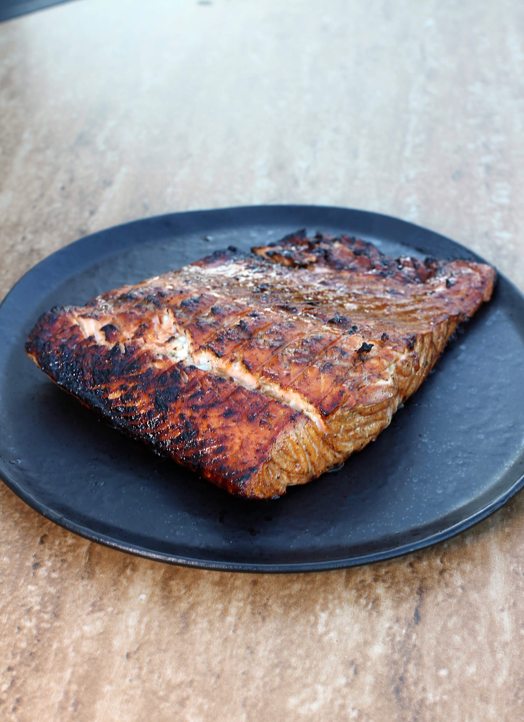 CANE SUGAR AND SOY GLAZED GRILLED SALMON