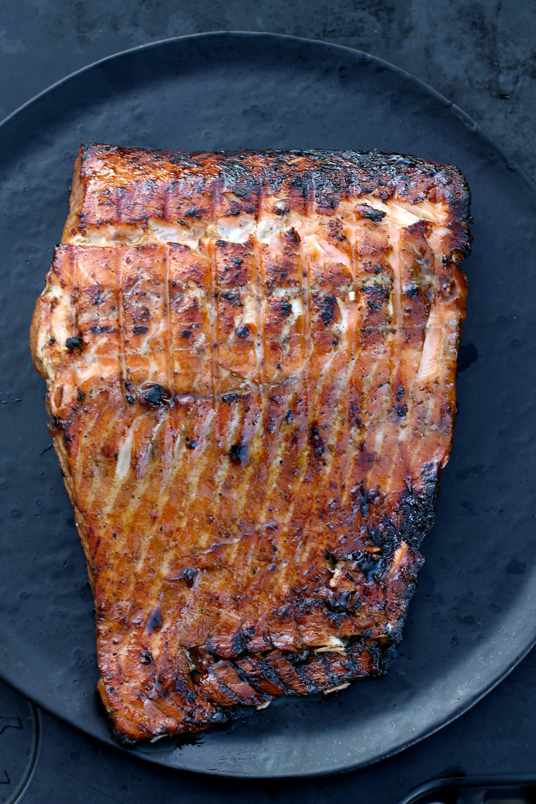 CANE SUGAR AND SOY GLAZED GRILLED SALMON