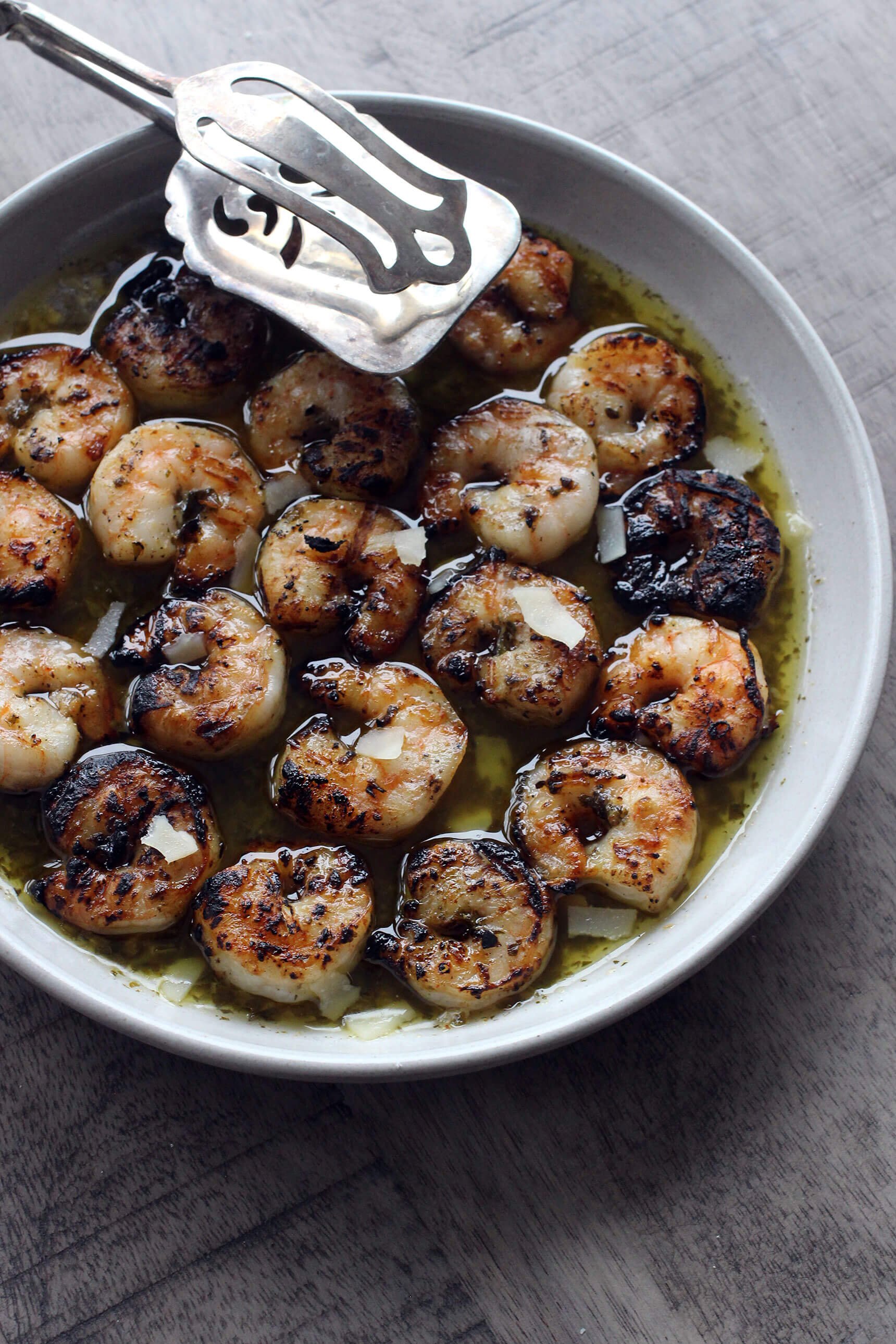 WHITE WINE BUTTER AND HERB GRILLED SHRIMP