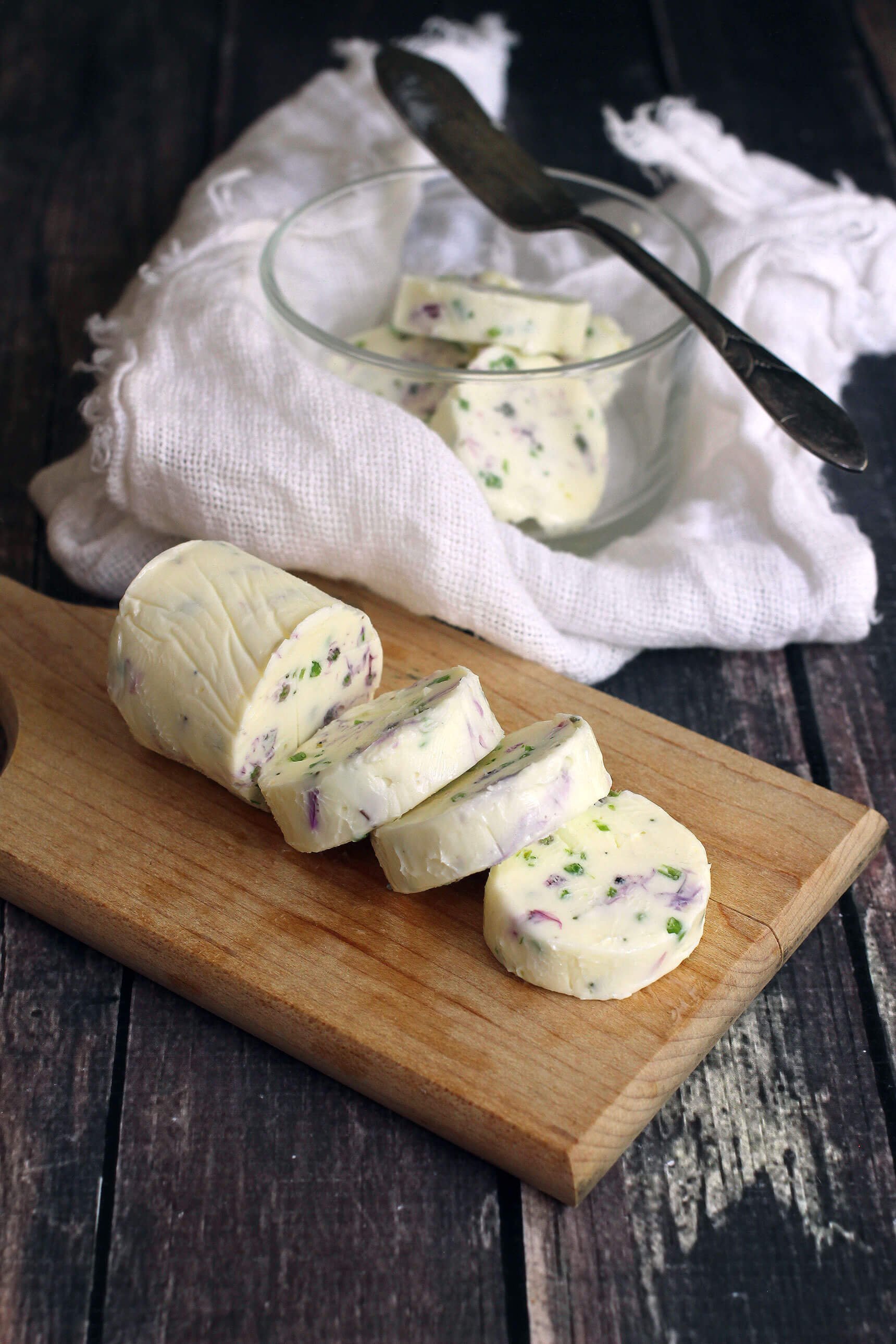 CHIVE FLOWER COMPOUND BUTTER