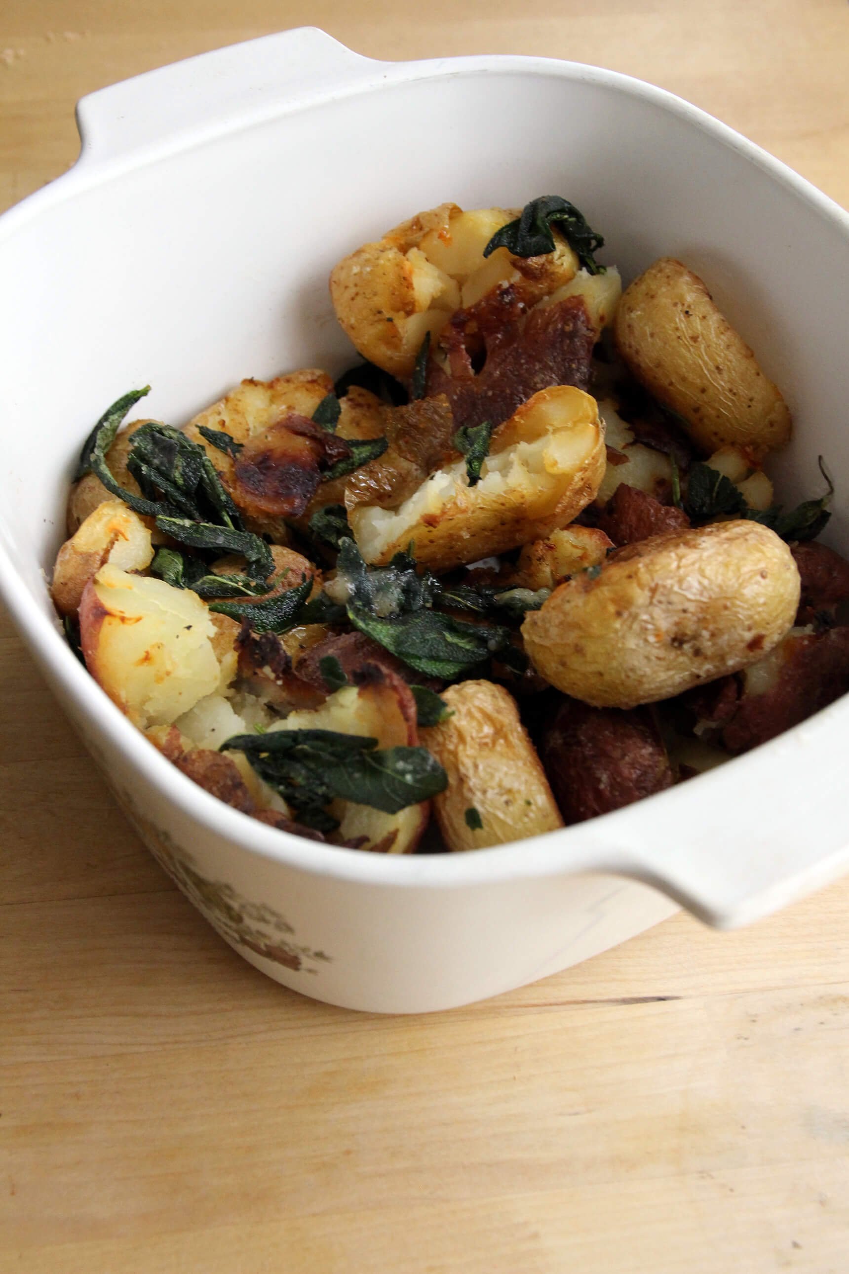 BROWN BUTTER SAGE CRUSHED POTATOES