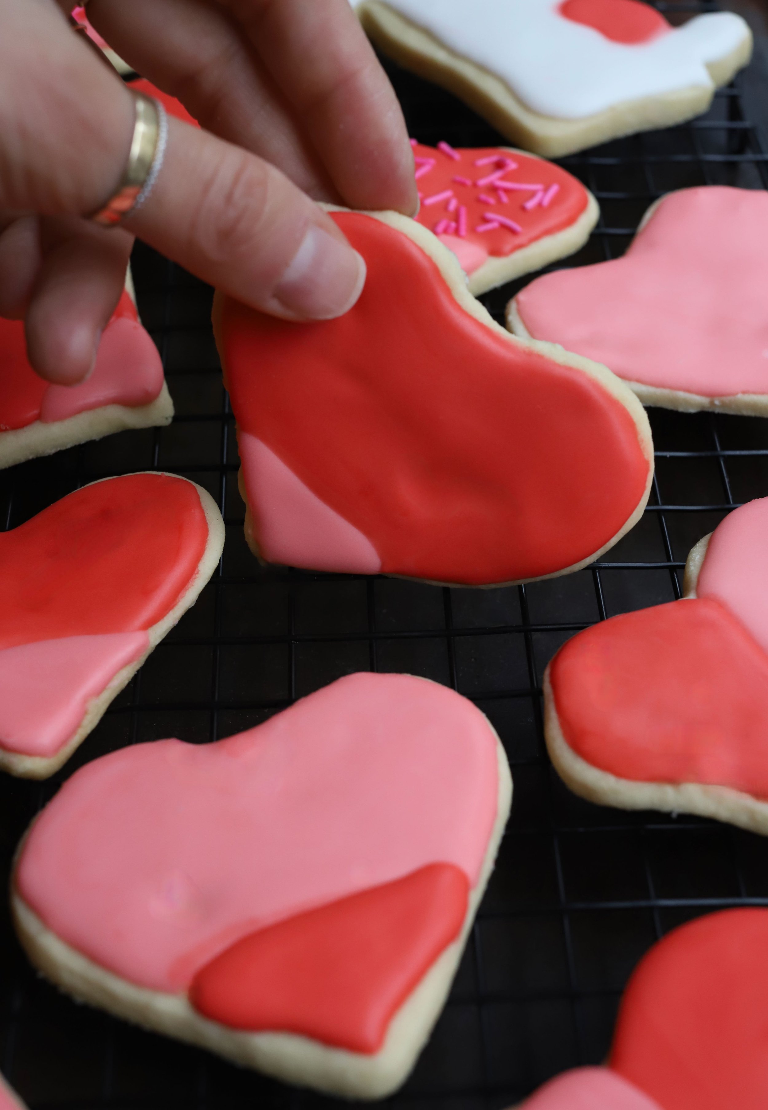 Heart Shaped Almond Sugar Cookies