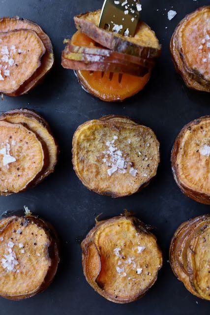 BROWN BUTTER ROASTED SWEET POTATO STACKS